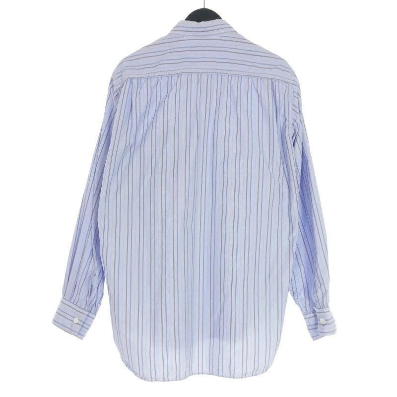 Comme des Garcons Homme Shirt Striped Long Sleeve Chest Pocket Cotton Light Blue Size US L / EU 52-54 / 3 - 2 Thumbnail