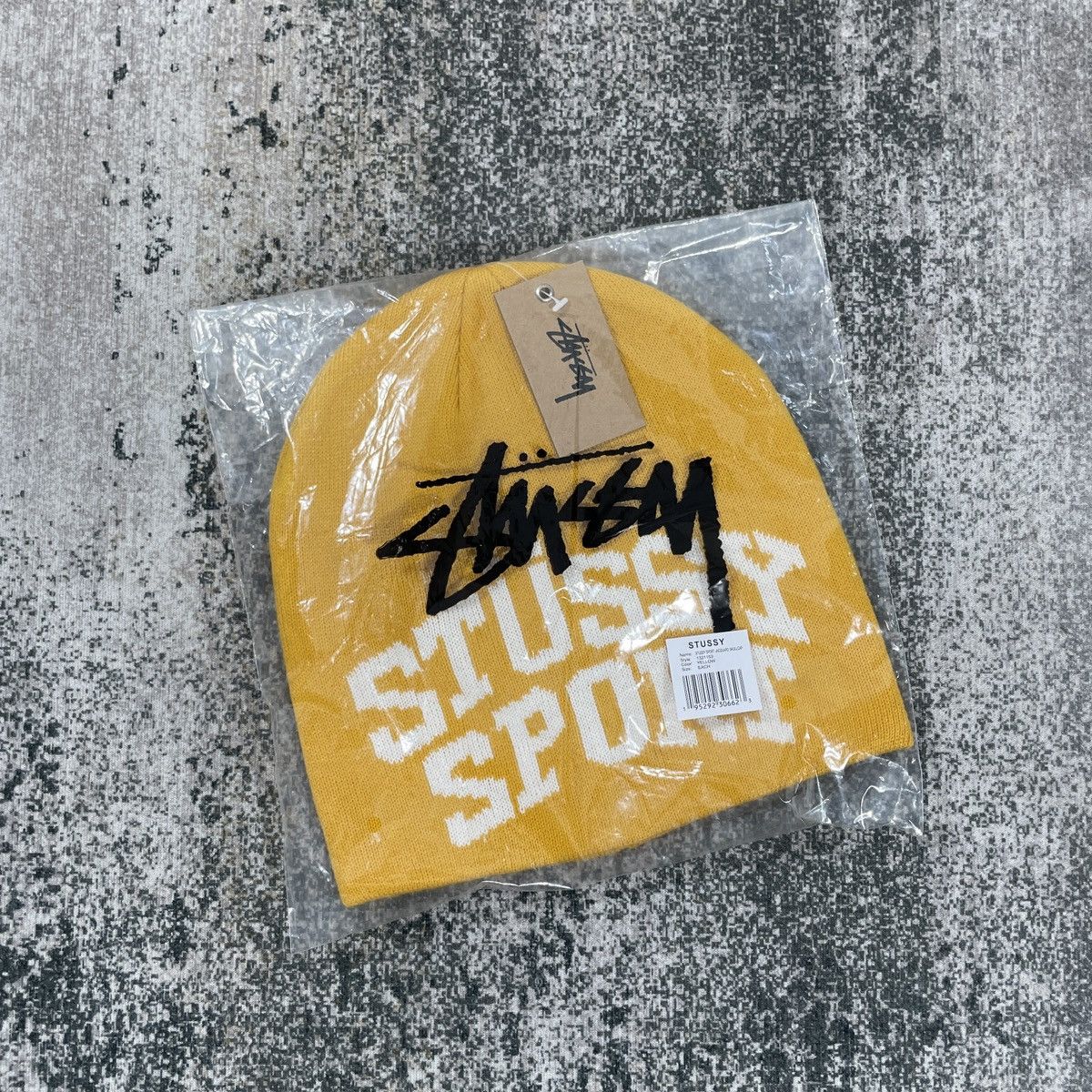 Stussy STUSSY SPORT BEANIE YELLOW Size ONE SIZE - 8 Thumbnail