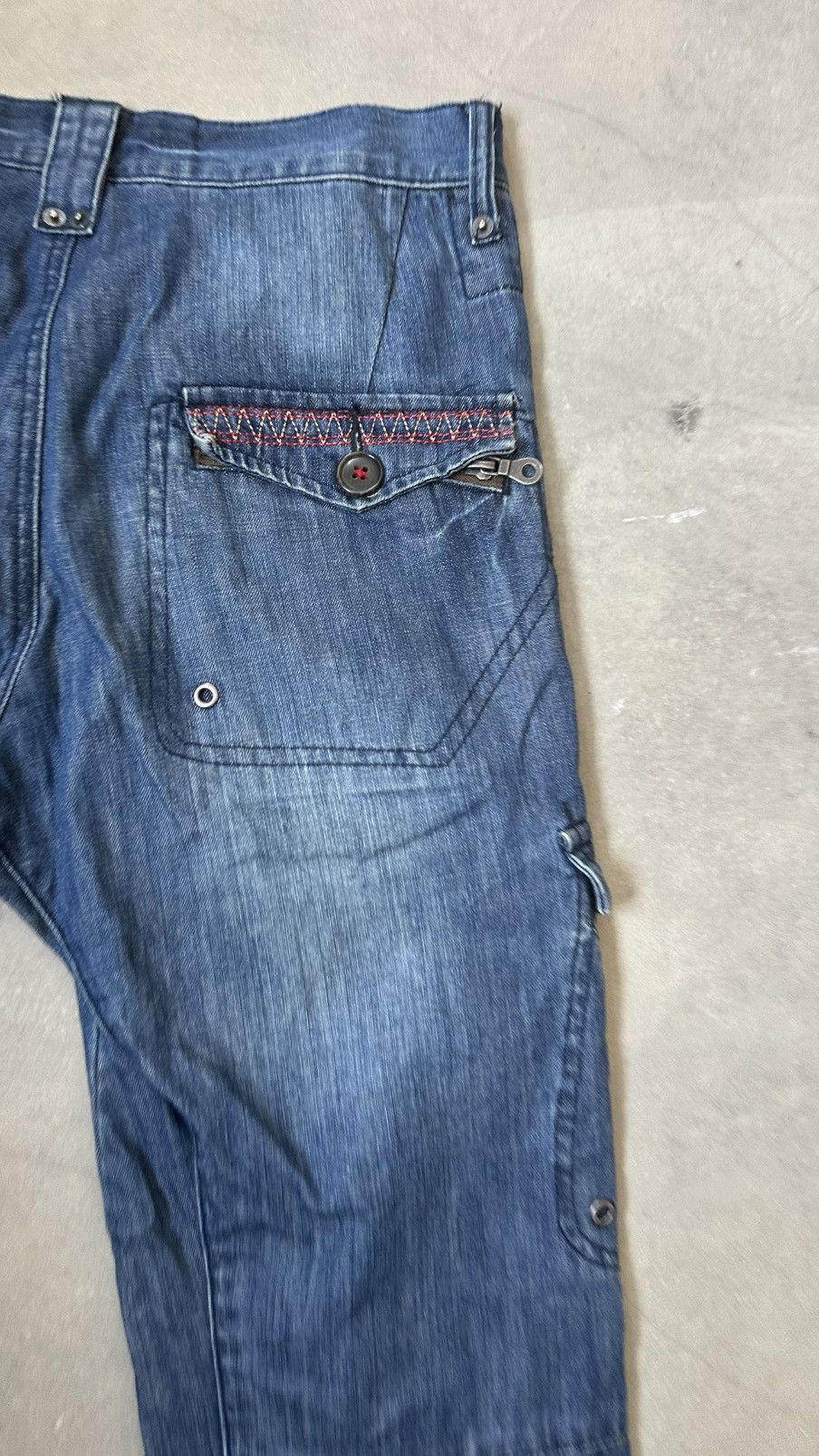 Japanese Brand JAPAN AVANT GARDE CARGO DENIM PANT Size US 31 - 14 Thumbnail
