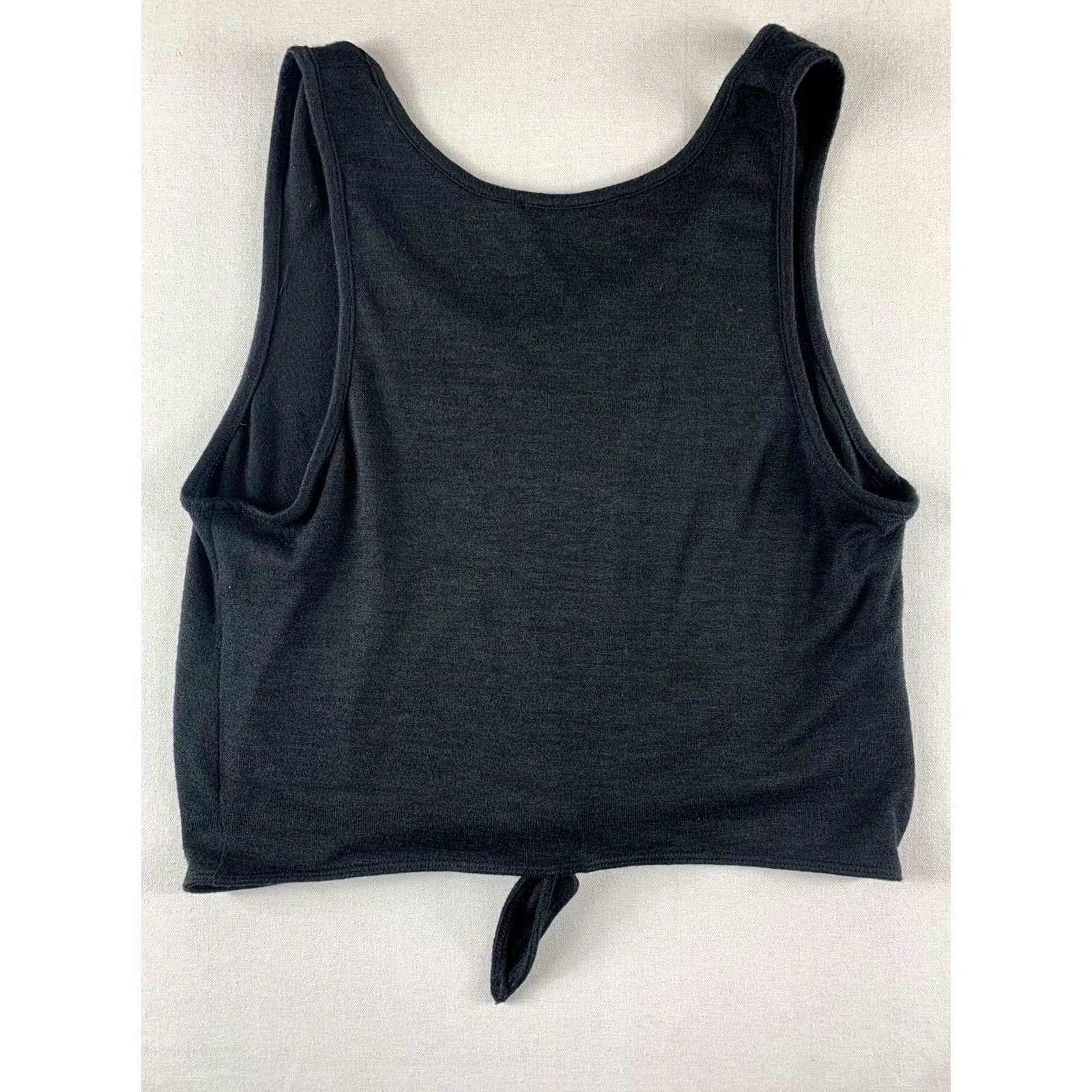 Vintage Wilfred Free Tank Top Womens Large Bottom Tie Black Rayon Poly Spandex Size L / US 10 / IT 46 - 5 Thumbnail