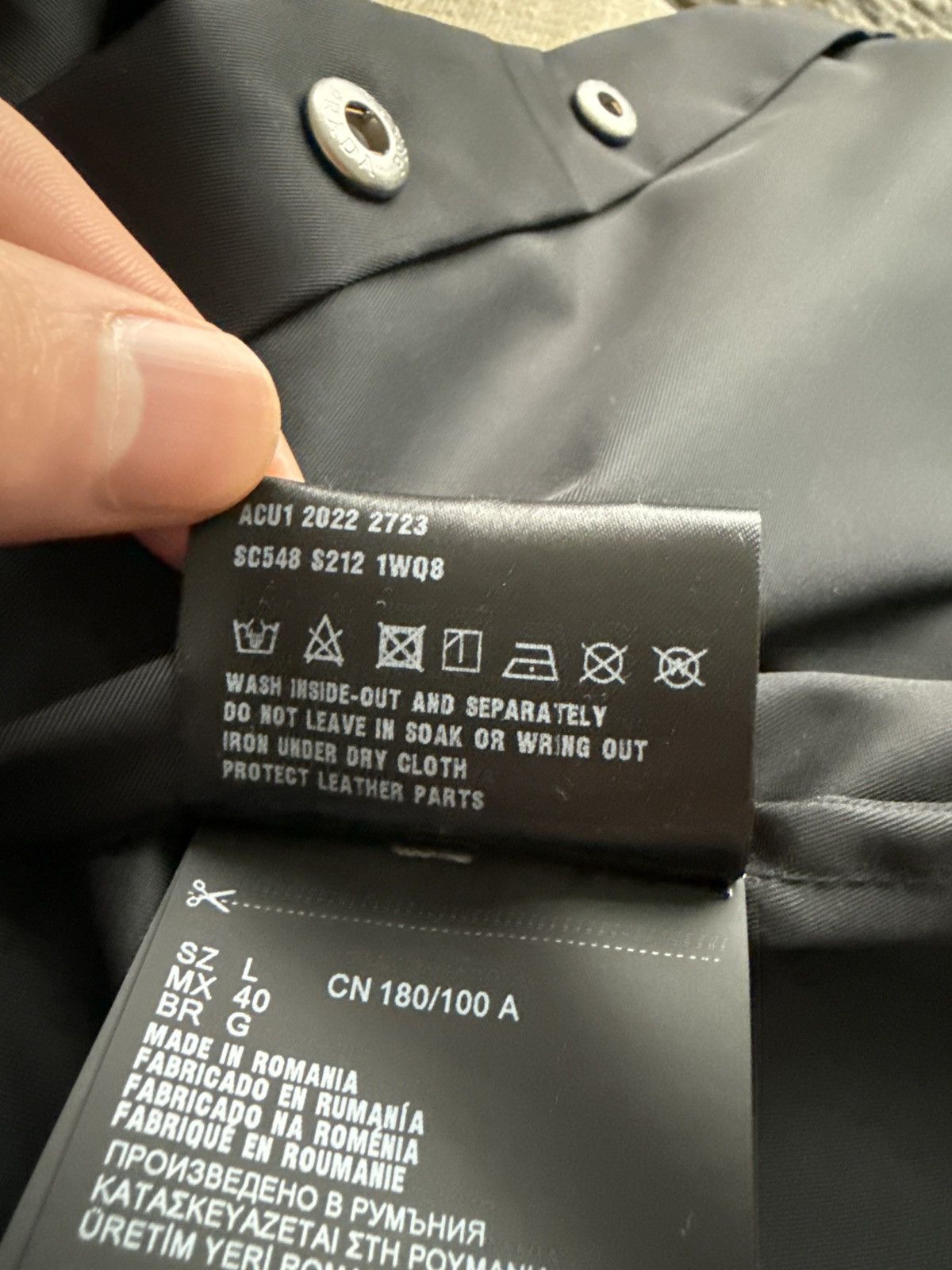 Prada Prada black nylon buckle button up shirt size L Size US L / EU 52-54 / 3 - 12 Thumbnail