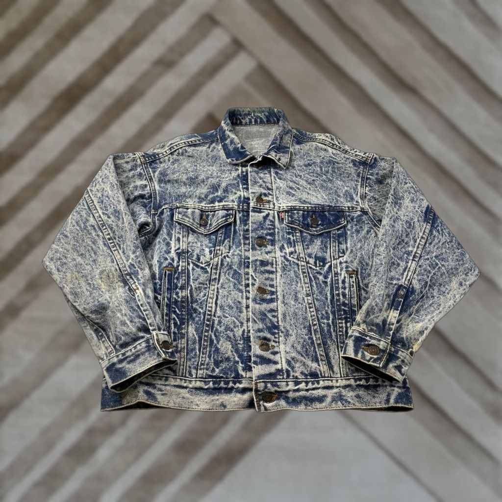 Levi's VINTAGE Levi's Denim Jacket Acid Wash Blue USA Made in USA Mens M 523 127 Size US M / EU 48-50 / 2 - 1 Thumbnail
