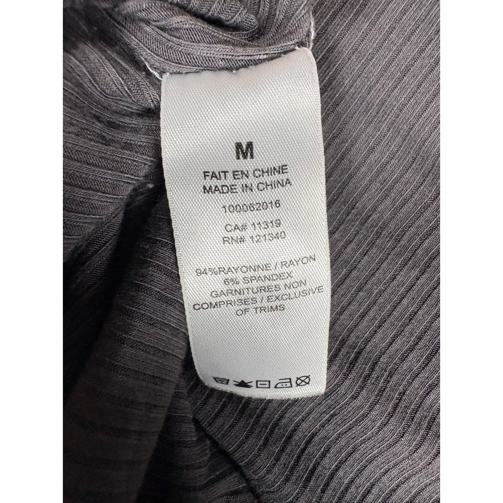 Garage Garage Ribbed Crop Top Gray Fitted Y2K Tee Size Medium #0423 Size M / US 6-8 / IT 42-44 - 4 Thumbnail