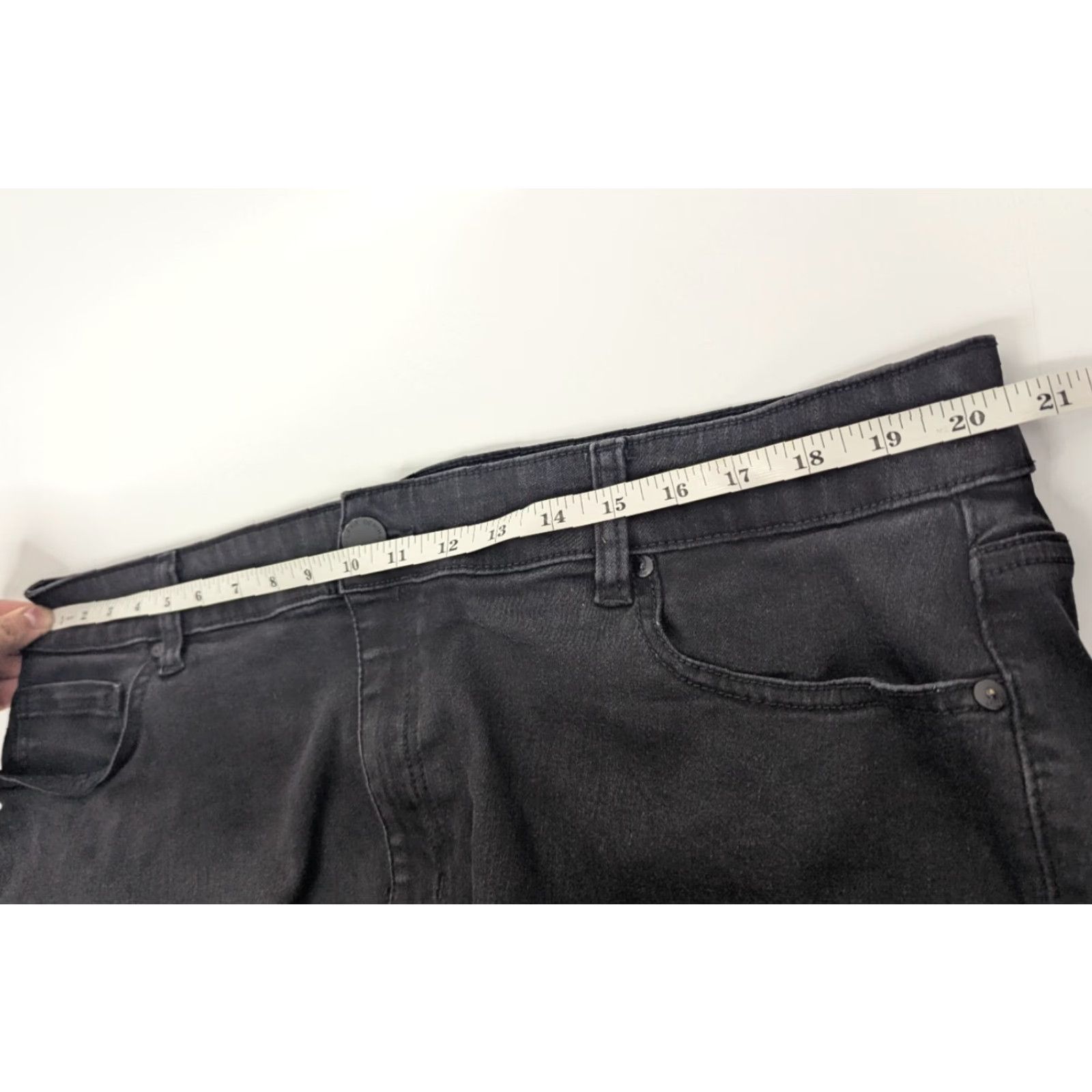 Vintage Lane Bryant Jeans Womens 24 Curvy High Rise Skinny Black Denim Pocket 5-Pocket Comfort Stretch Plus Slim Size 42" / US 20 - 7 Thumbnail