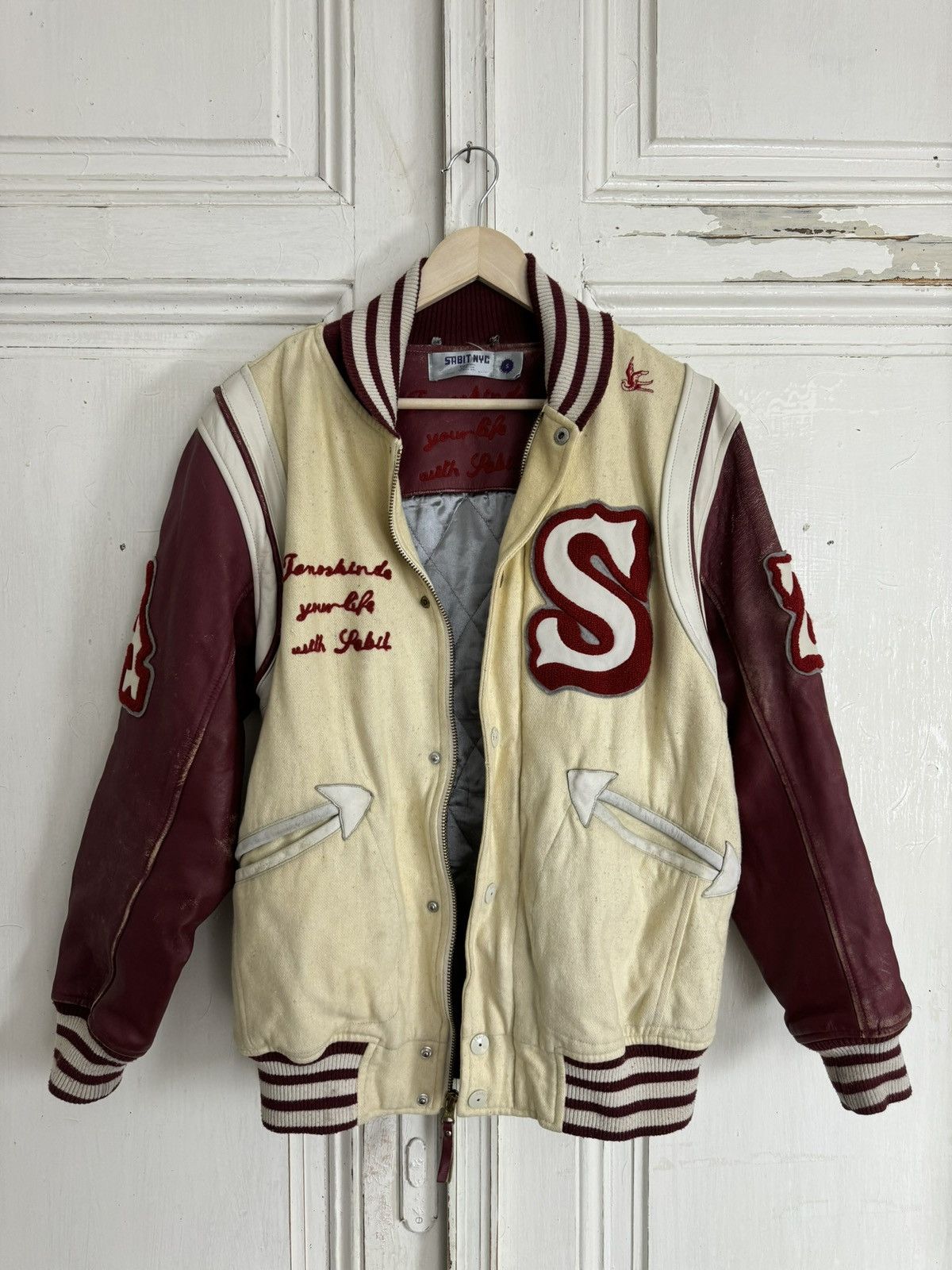 Sabit NYC Vintage Starter Style Varsity Bomber Jacket