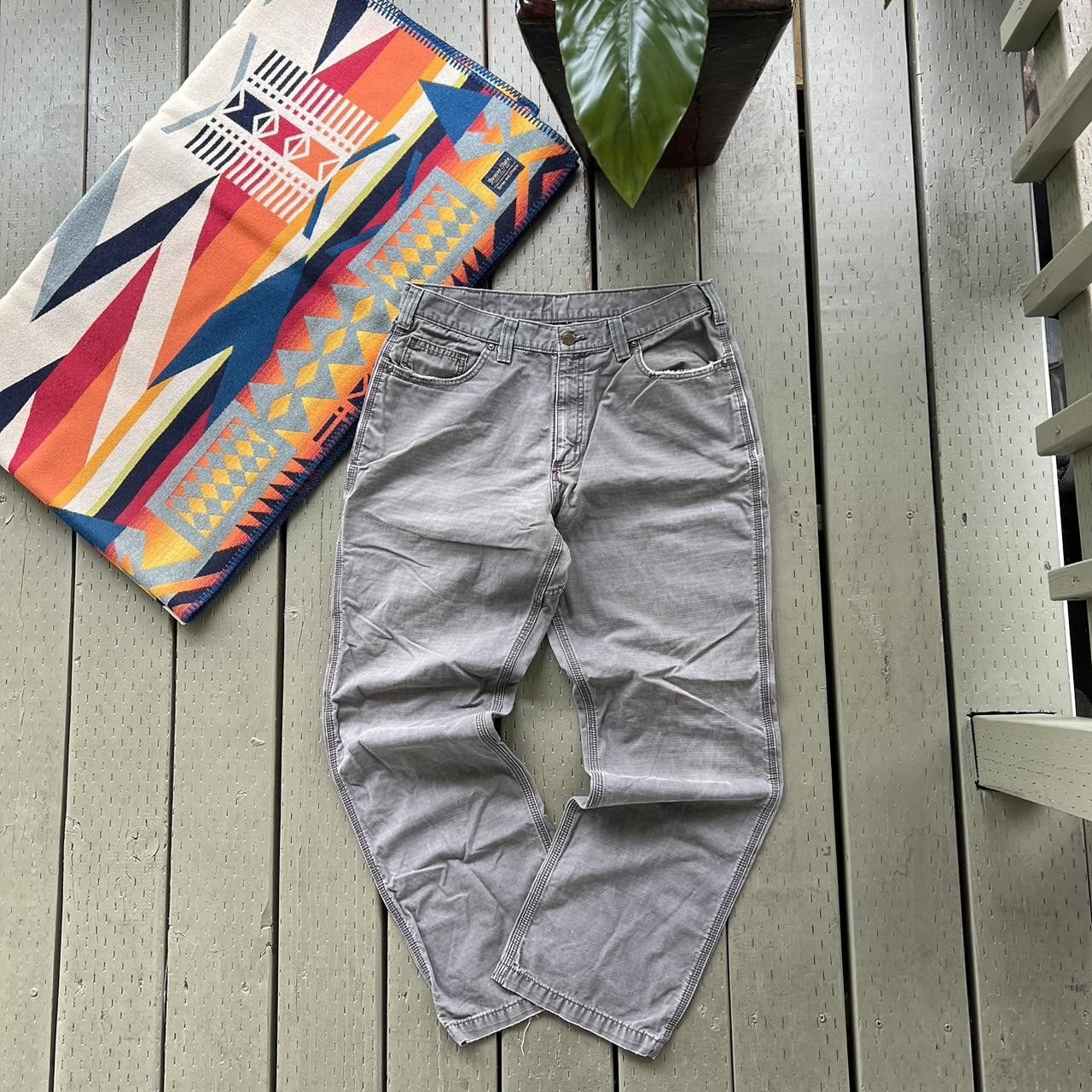 Carhartt Carhartt Pants Gray Relaxed Fit Workwear Double Knee Durable Size US 32 / EU 48 - 4 Thumbnail