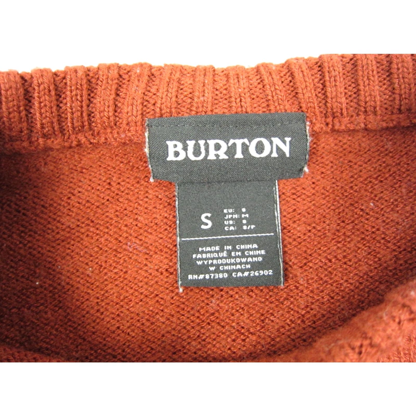 Burton VINTAGE Burton Sweater Adult Small Orange Blue White Wool Striped Casual Mens Size US S / EU 44-46 / 1 - 5 Thumbnail