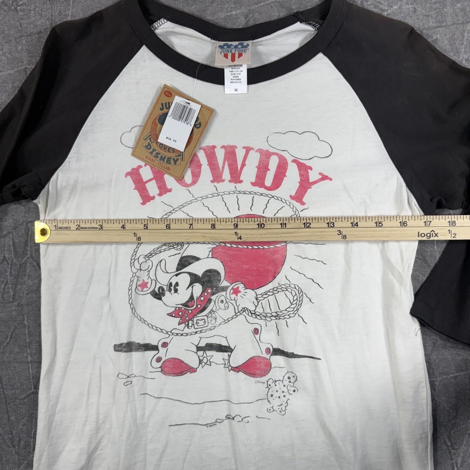 Junk Food Junk Food Shirt Women's M White Brown Mickey Mouse NWT Size ONE SIZE - 4 Thumbnail