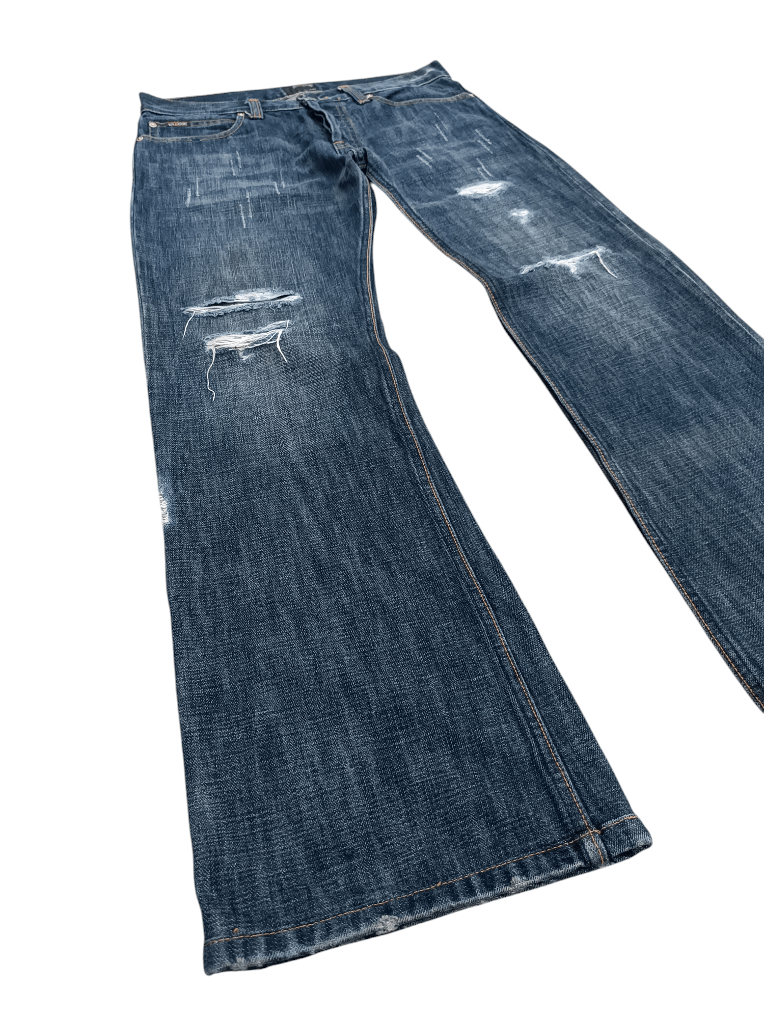 Energie Flare Jeans Energie Distress Faded Boot Cut Y2k Size US 34 / EU 50 - 2 Thumbnail