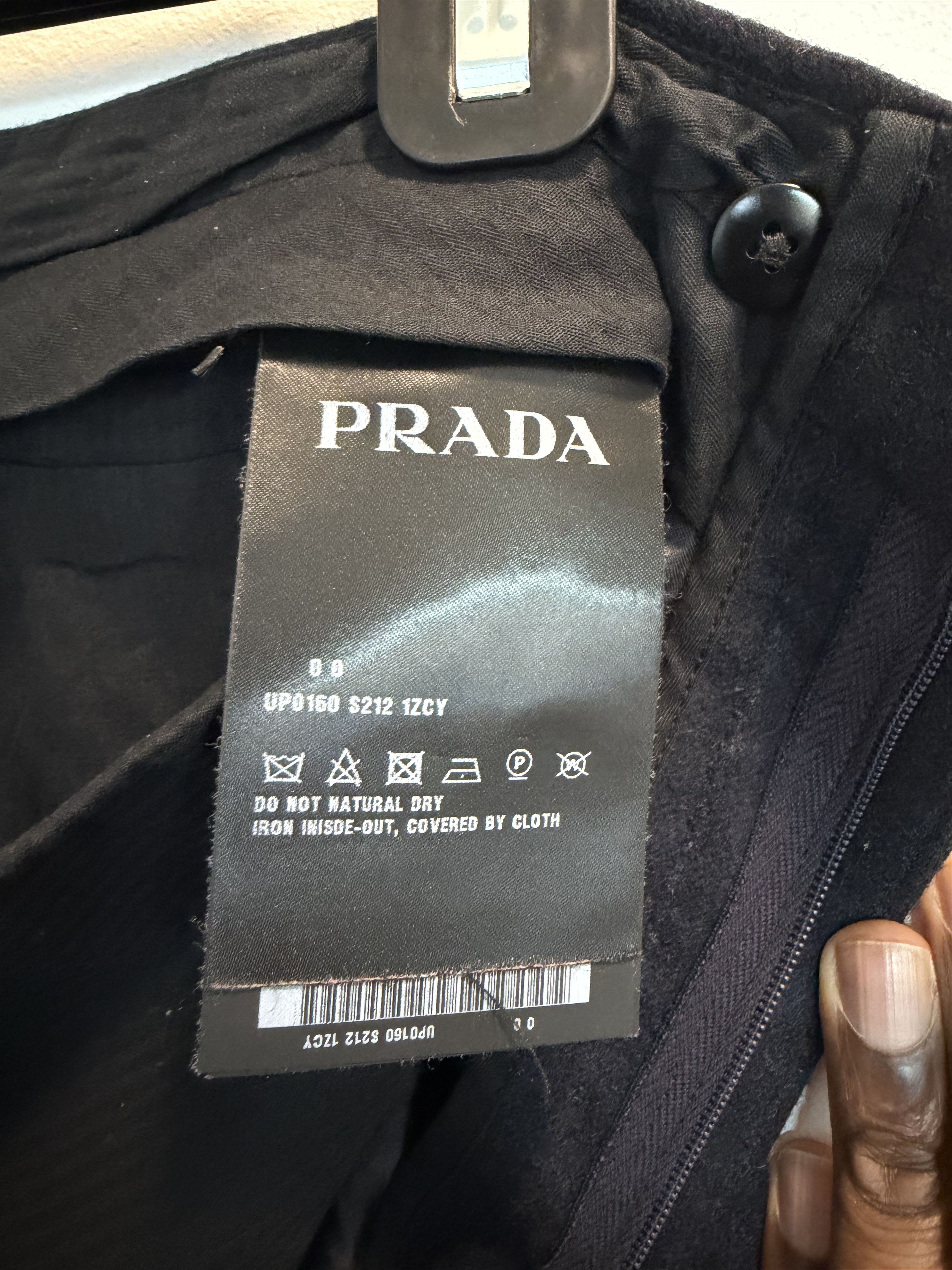 Prada Prada Navy Blue Chalk Stripe Loose Fit Trousers Size US 32 / EU 48 - 5 Thumbnail