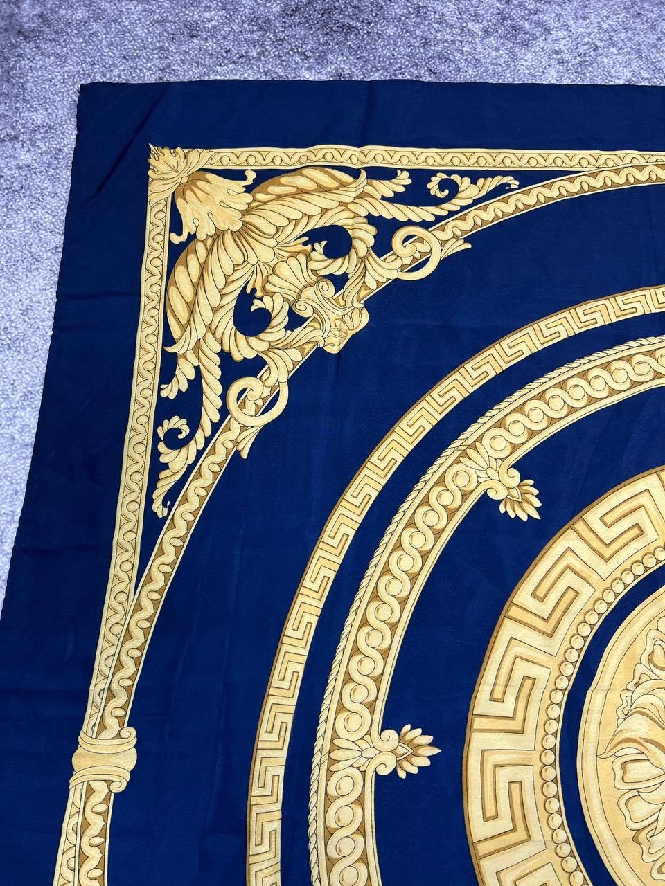 Versace Versace Gold Iconic 100%Silk Scarf Size ONE SIZE - 8 Thumbnail
