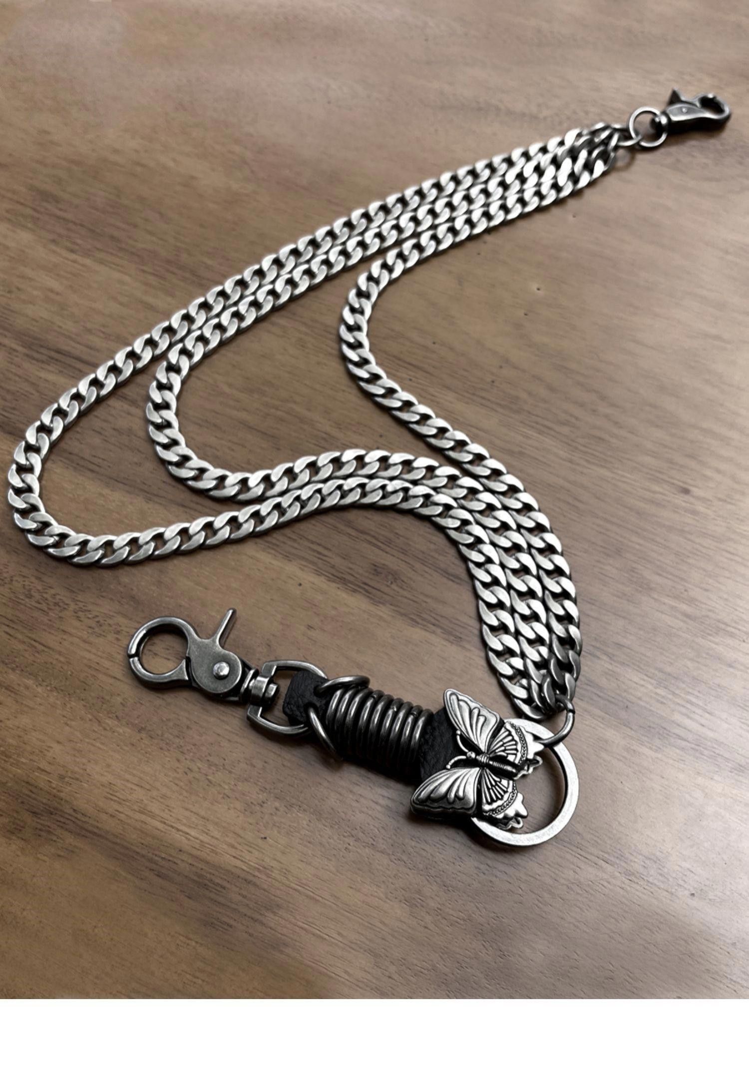Jewelry Chain Wallet Chain Skull Keychain Size ONE SIZE - 7 Thumbnail
