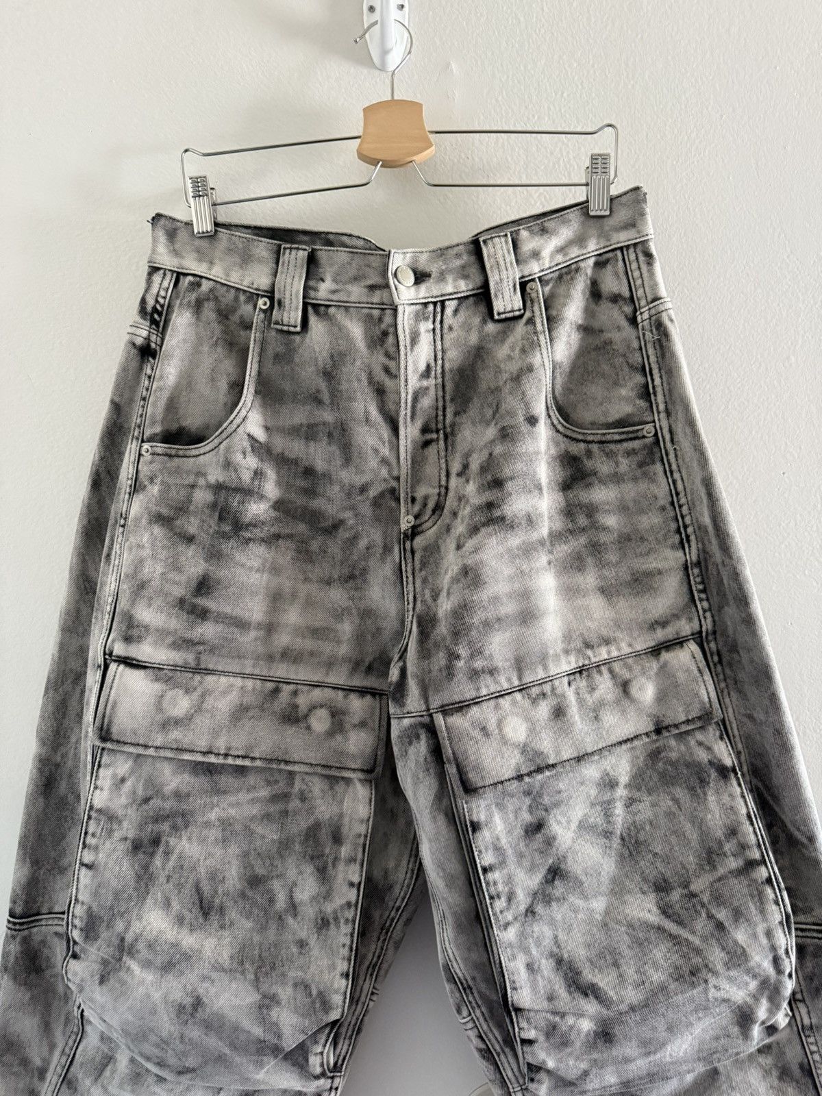 Alexander Wang Alexander Wang Leather Dye Denim Cargo Jean Pants Balenciaga Size US 36 / EU 52 - 10 Thumbnail