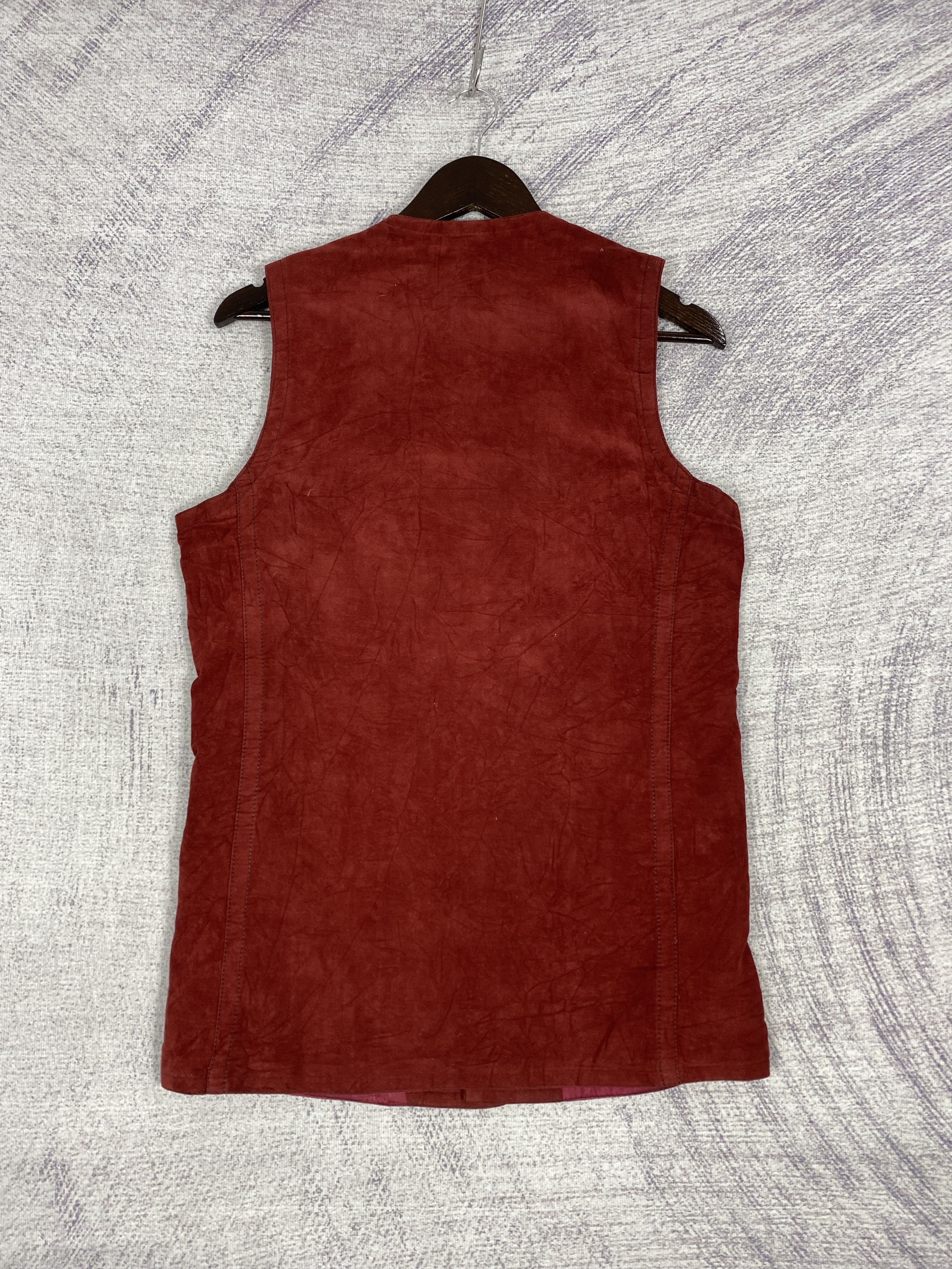 McGregor Vintage Mgregor Classic Red Suede Snap Button Vest Size US M / EU 48-50 / 2 - 4 Thumbnail