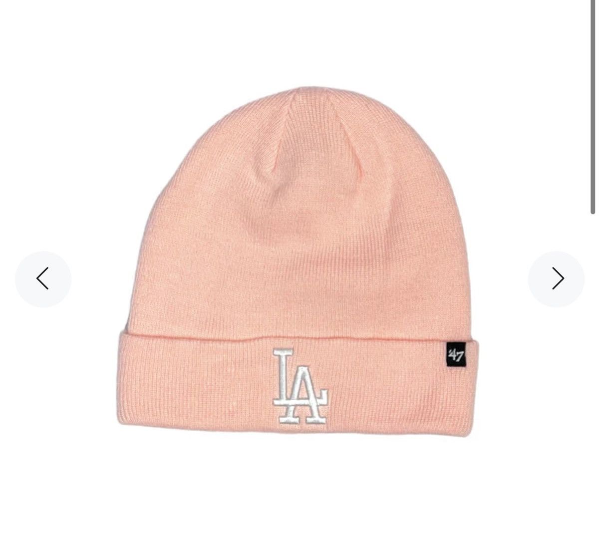 47 Brand LA Dodgers 47 Brand Raised Cuff Knit Beanie - Pink Size ONE SIZE - 1 Thumbnail