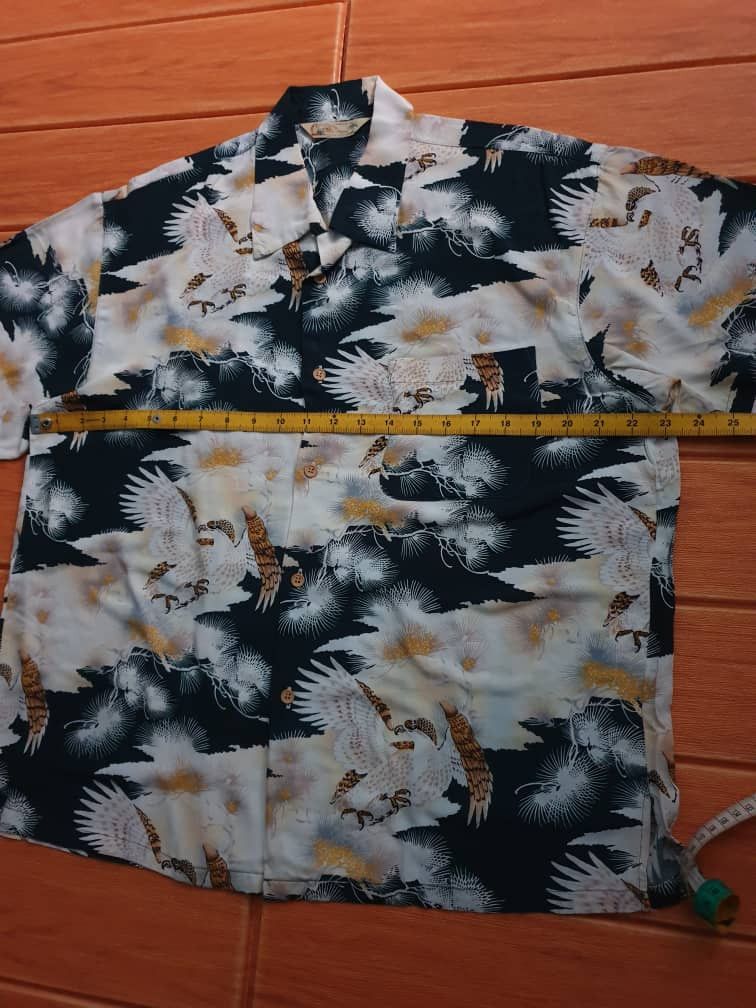 Japanese Brand This men Eagle yakuza style Japanese Hawaiian shirt Size US XL / EU 56 / 4 - 6 Thumbnail