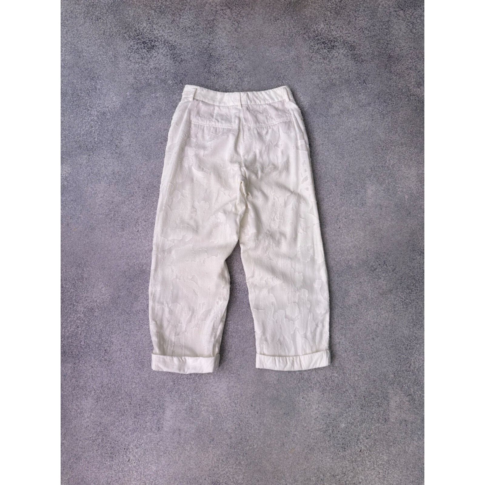 DOROTHEE SCHUMACHER VTG Dorothee Schumacher Floral White Wide Leg Woman Pants Size 26" / US 2 / IT 38 - 9 Thumbnail