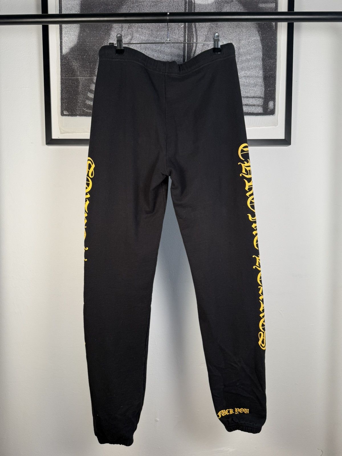 Chrome Hearts ICONIC EVERYDAY⚡️VOLT COLORWAY LOGO "FUCK YOU" SWEATPANTS Size US 32 / EU 48 - 2 Thumbnail