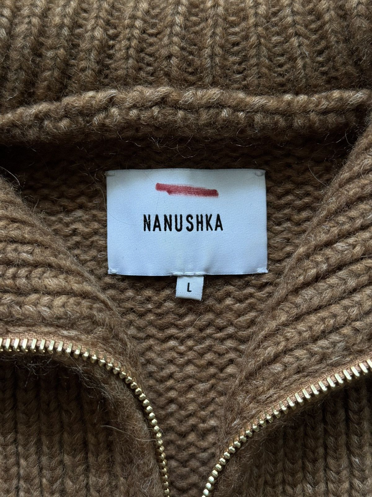 Nanushka Nanushka alpaca wool blend cable knit ribbed sweater Size L / US 10 / IT 46 - 4 Thumbnail