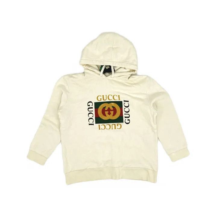 Gucci Gucci Gucci Logo Print Hooded Sweatshirt for Men -2506 Size US XL / EU 56 / 4 - 1 Thumbnail