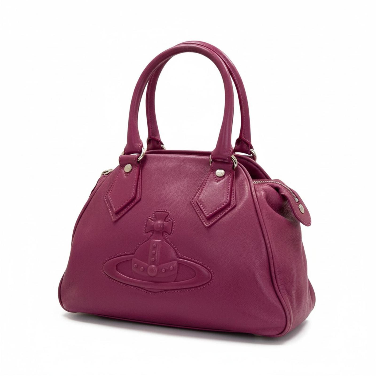 Vivienne Westwood Vivienne Westwood - Purple Leather Satchel Bag Size ONE SIZE - 1 Thumbnail