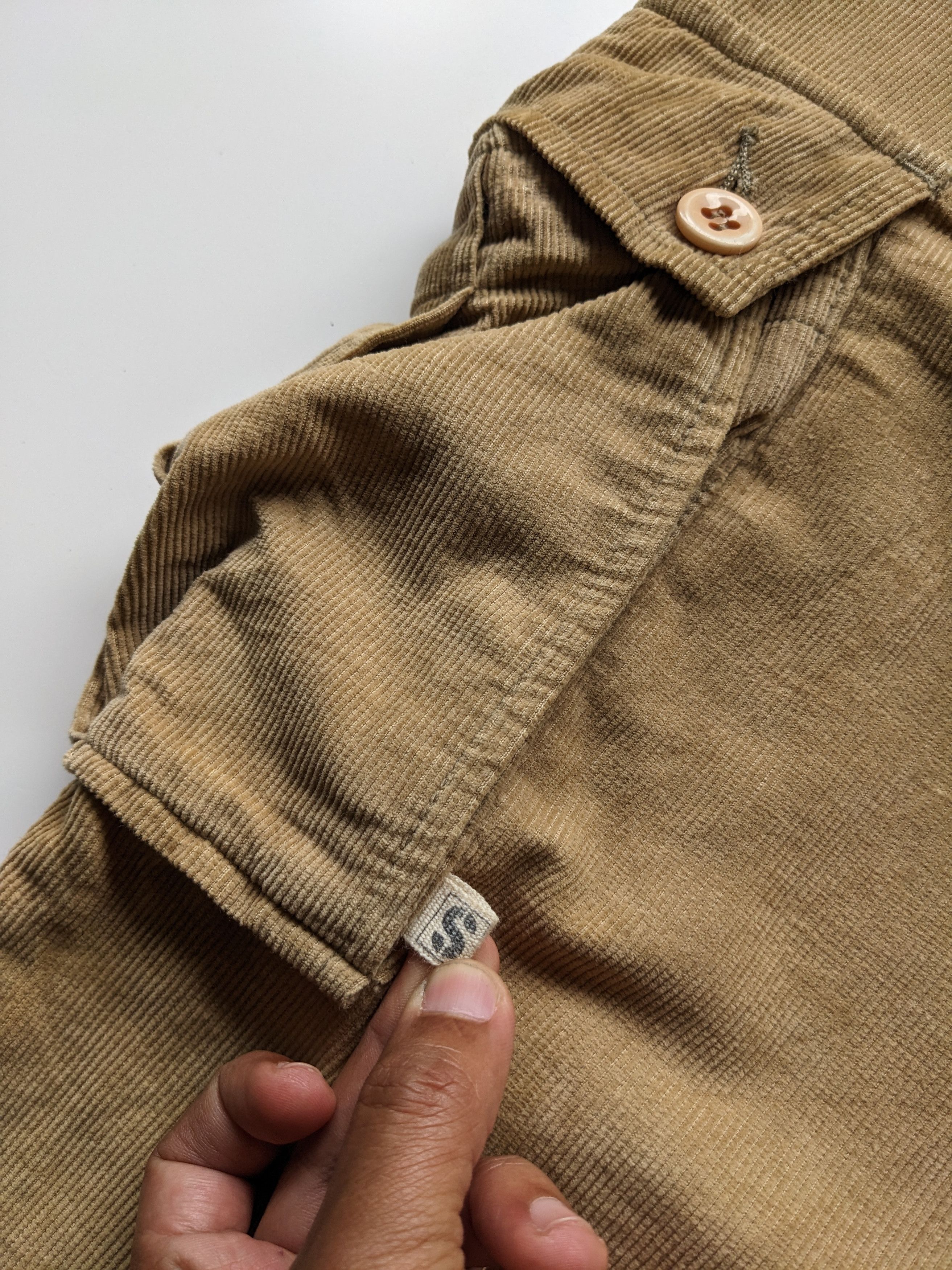 Stussy × Vintage Vintage Stussy wide leg parachute corduroy cargo Size US 31 - 6 Thumbnail