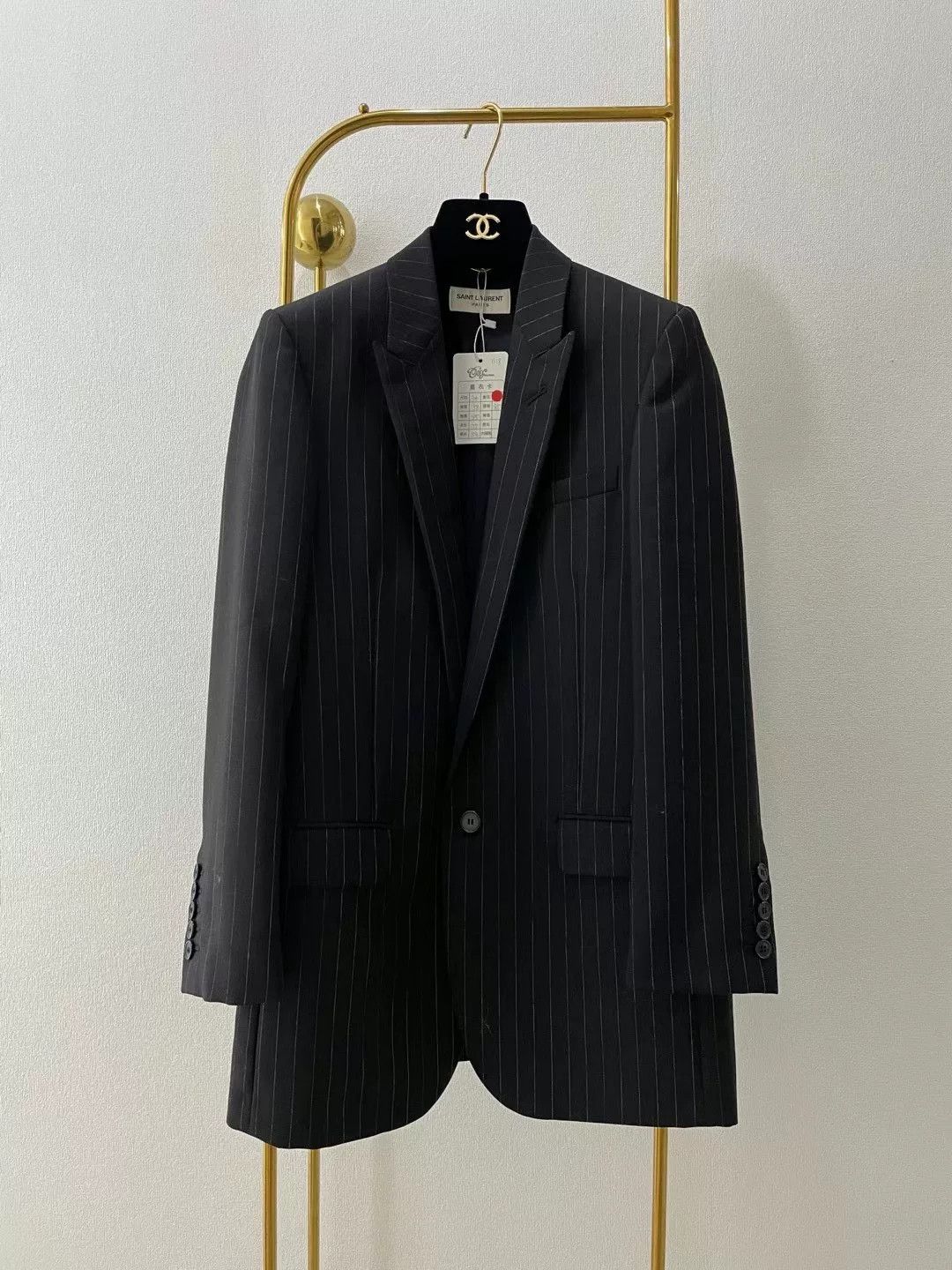 Saint Laurent Paris Saint Laurent Classic Pinstripe Blazer Size XXS / US 00 / IT 34 - 1 Thumbnail