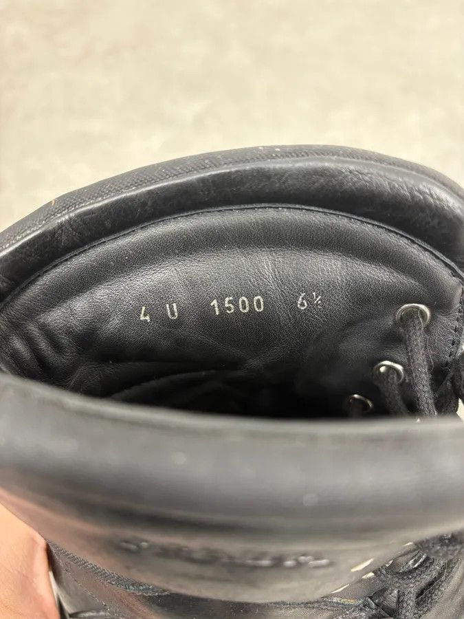 Prada SS2000 Prada Black Leather Ankle Metallic Boots Size US 8 / IT 38 - 10 Thumbnail
