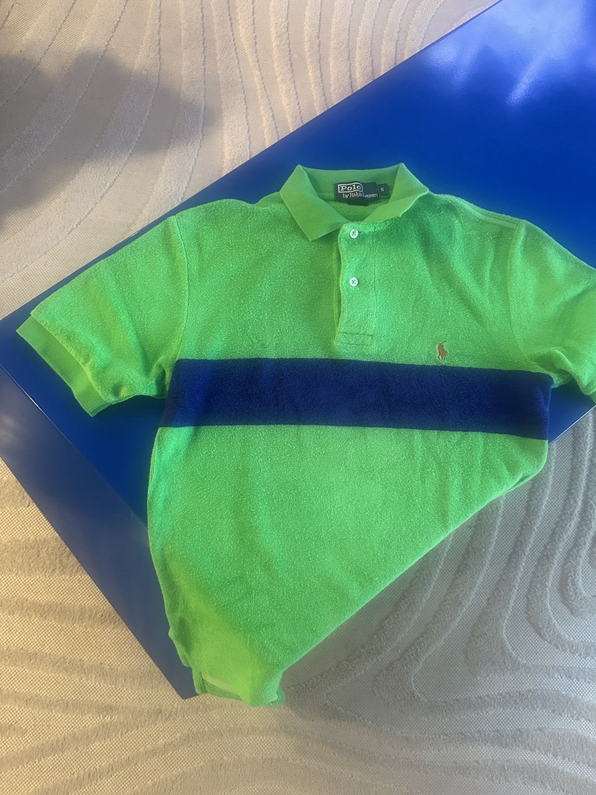 Polo Ralph Lauren Polo Ralph Lauren Green Fuzzy Polo Size US S / EU 44-46 / 1 - 3 Thumbnail