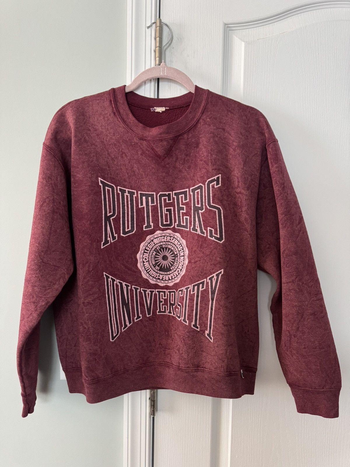 Russell Athletic Vtg 90s Rutgers University Russell Athletic Crewneck Fade Size US XL / EU 56 / 4 - 1 Thumbnail