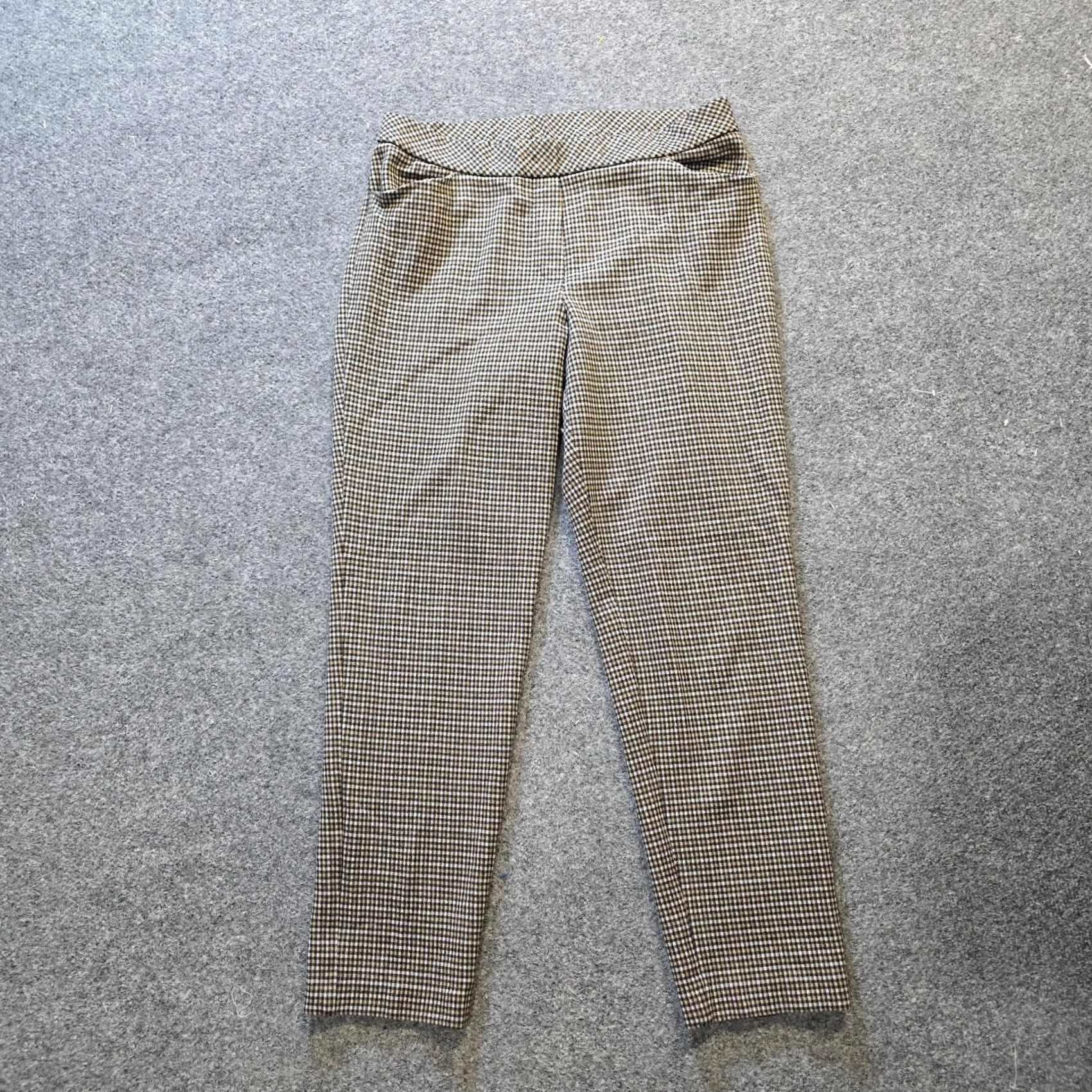J. Jill J Jill Pants Womens Medium Black Plaid Ponte Slim Leg Stretchy Casual Career Shirt? Size 32" / US 10 / IT 46 - 2 Thumbnail