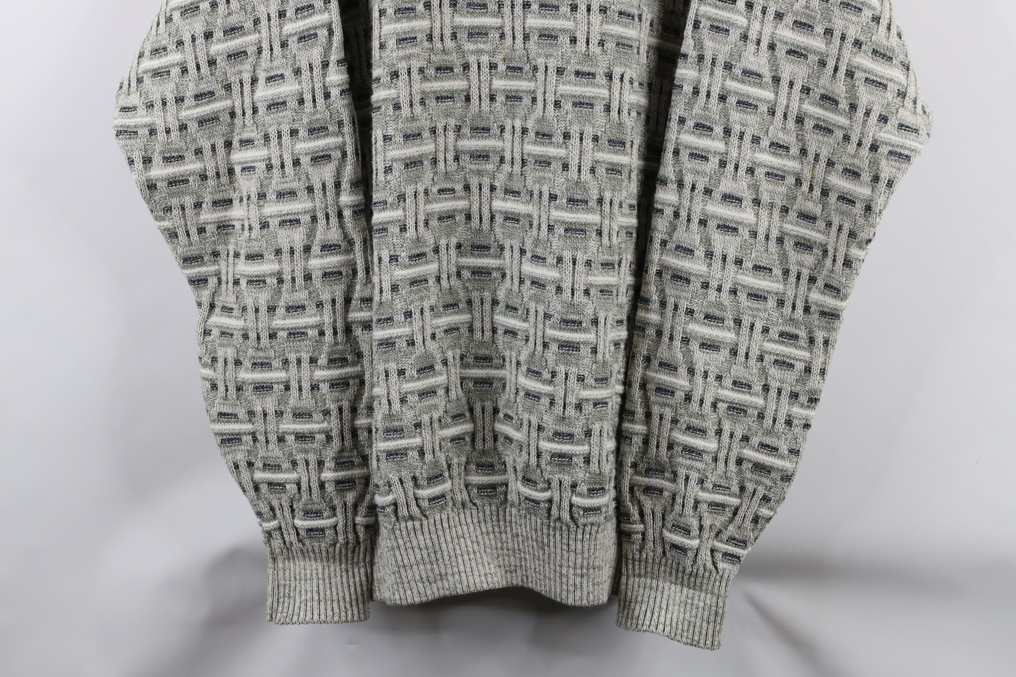 Vintage Vintage 90s Streetwear Cross Weave Knit Crewneck Dad Sweater Size US XL / EU 56 / 4 - 3 Thumbnail