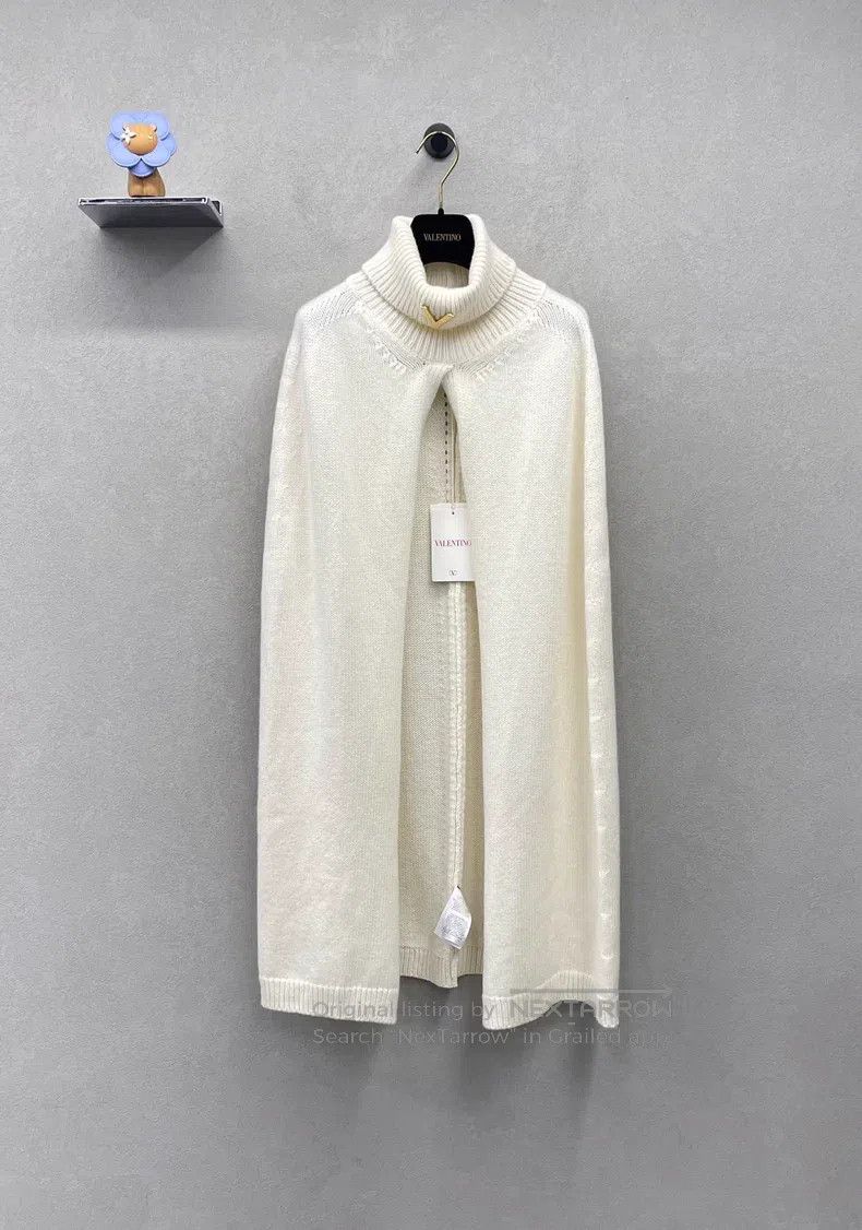 Valentino Valentino Knitted cape coat Size S / US 4 / IT 40 - 1 Thumbnail