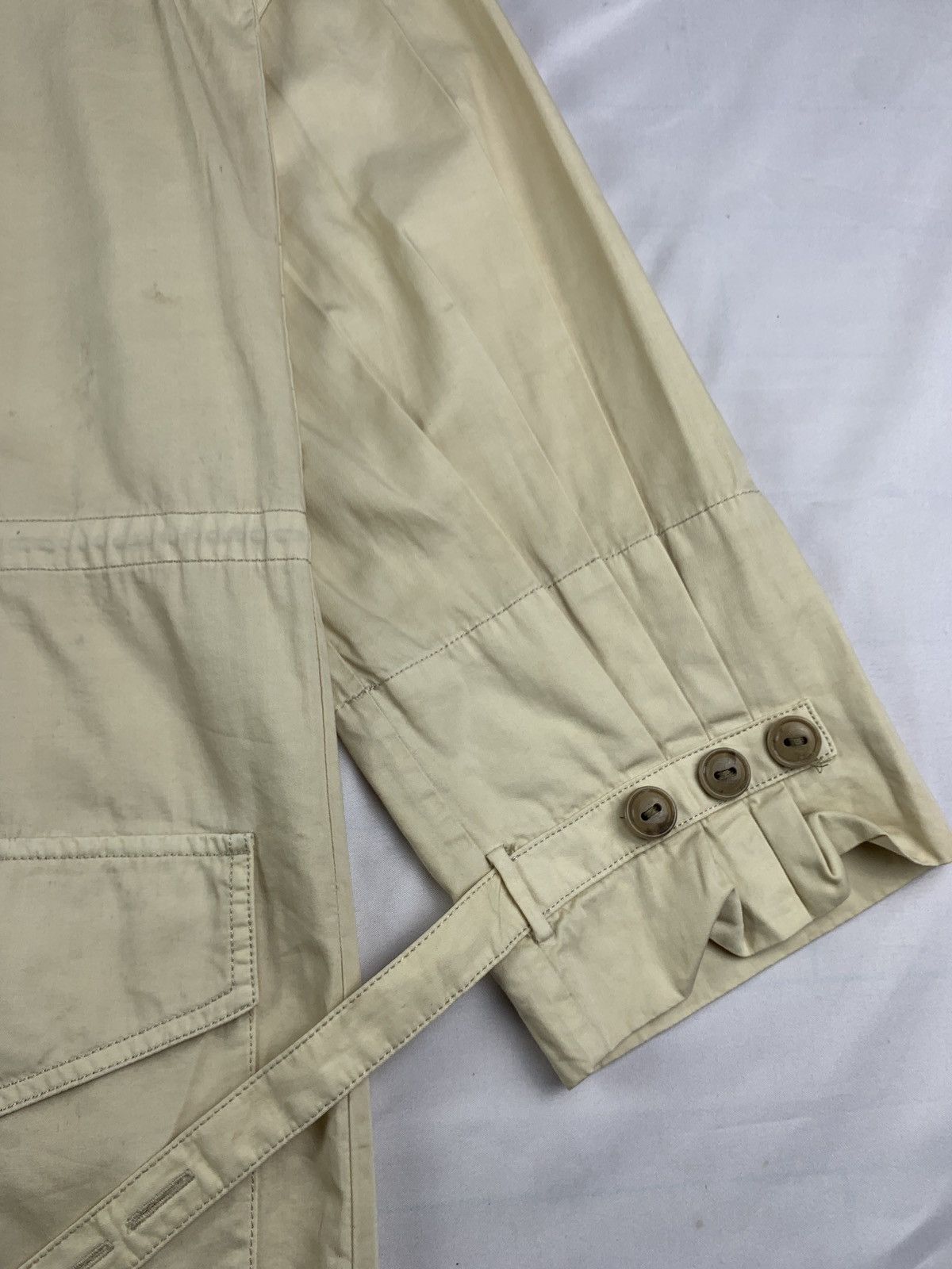 Ralph Lauren 2000s Ralph Lauren Beige Long Button Rain Parka Jacket Size M / US 6-8 / IT 42-44 - 4 Thumbnail