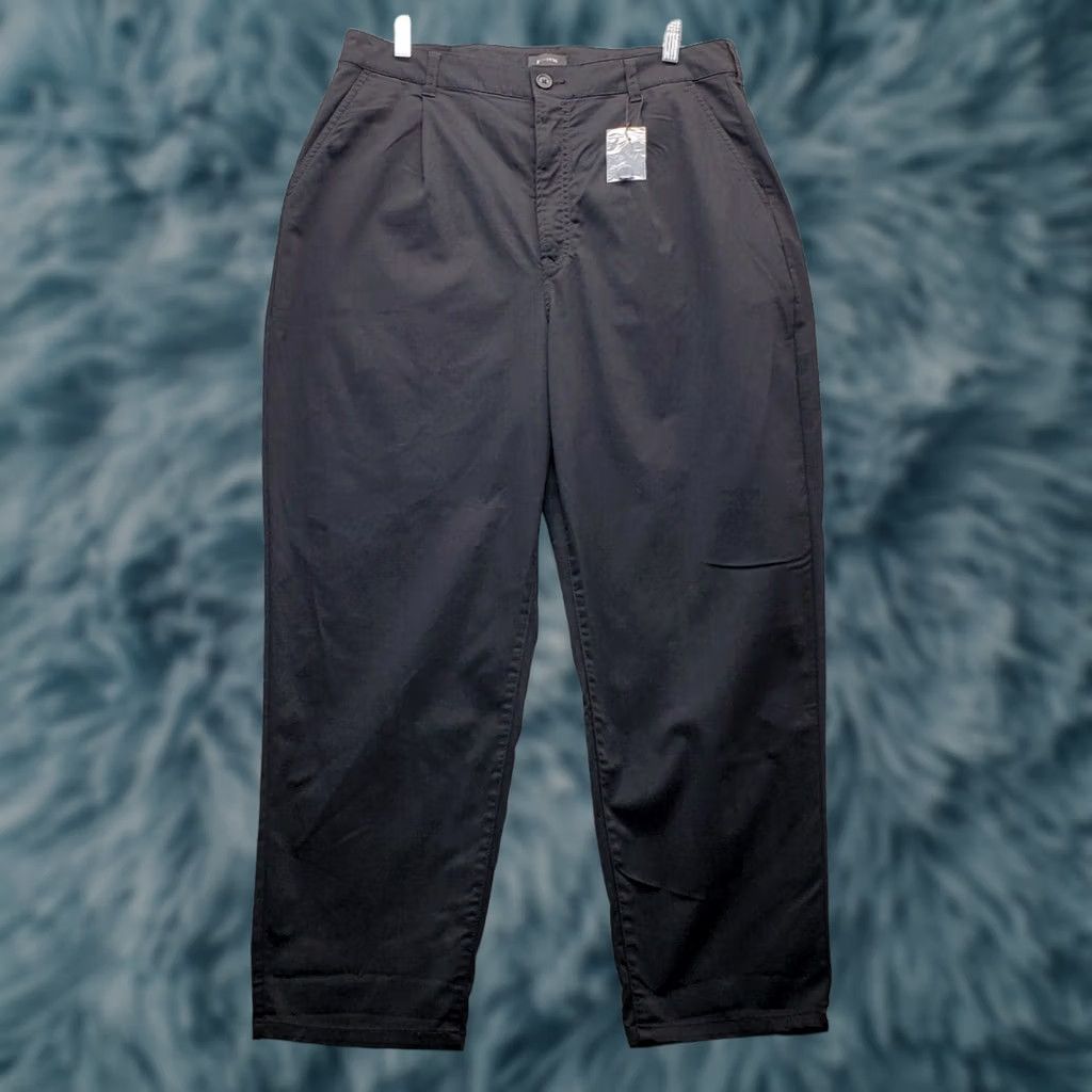 Express Express Pants Womens Size 14 Black Straight Leg High Rise Ankle 26" Inseam Size 36" / US 14 / IT 50 - 1 Thumbnail