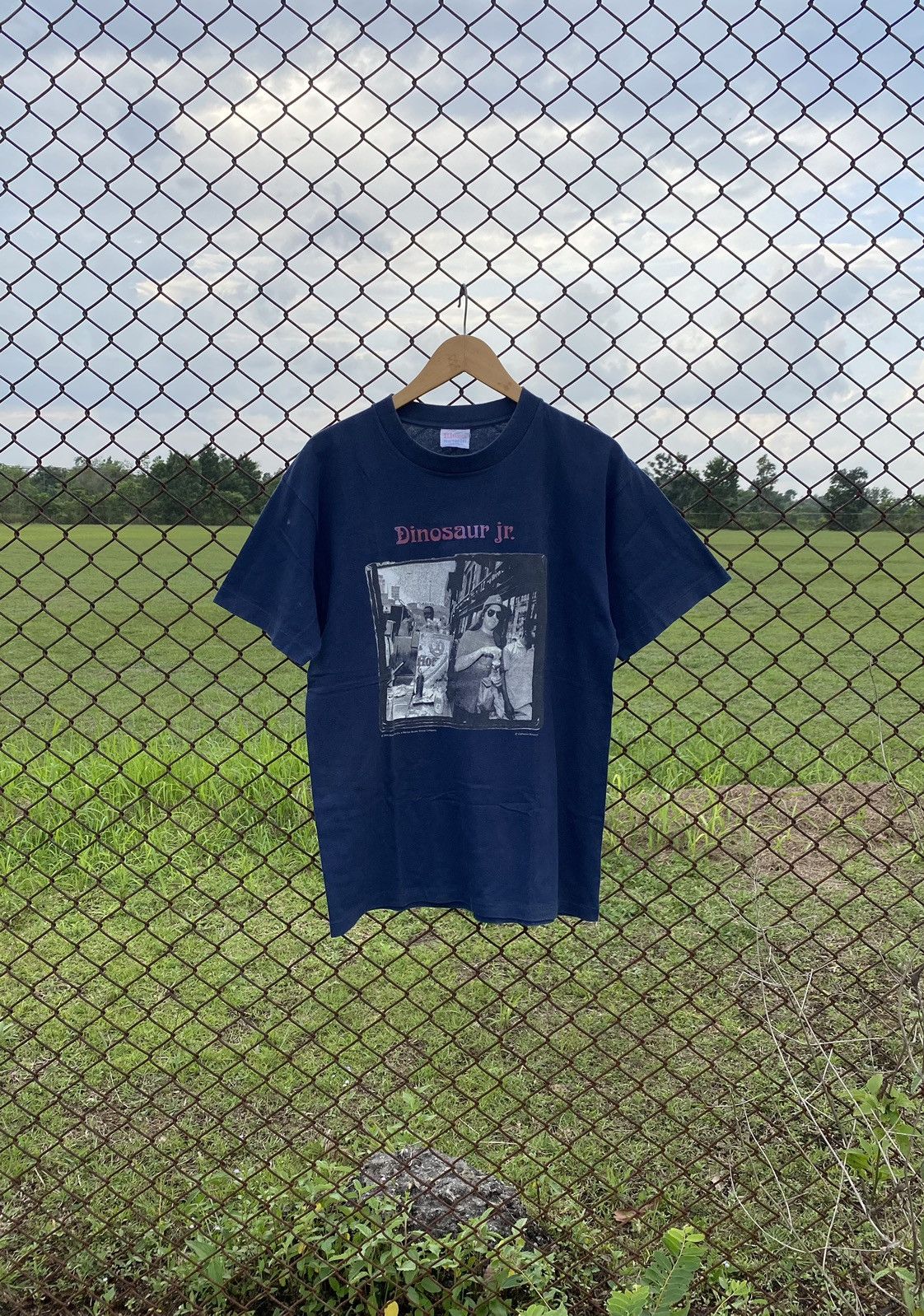 image of Band Tees Vintage Dinosaur Jr J Mascis Photo Tee in Navy, Men's (Size Medium)