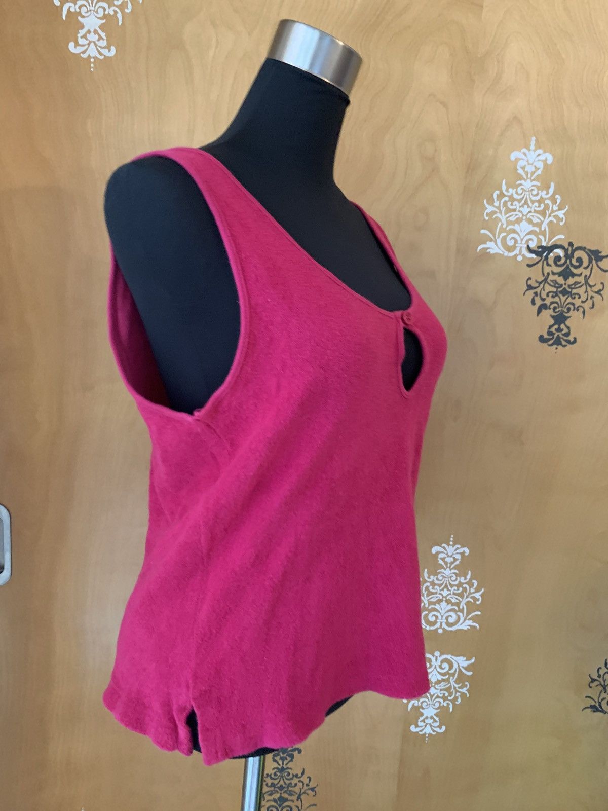 Vintage Vintage 80s Raspberry Pink Sleeveless Terrycloth Tank Top Size M / US 6-8 / IT 42-44 - 2 Thumbnail