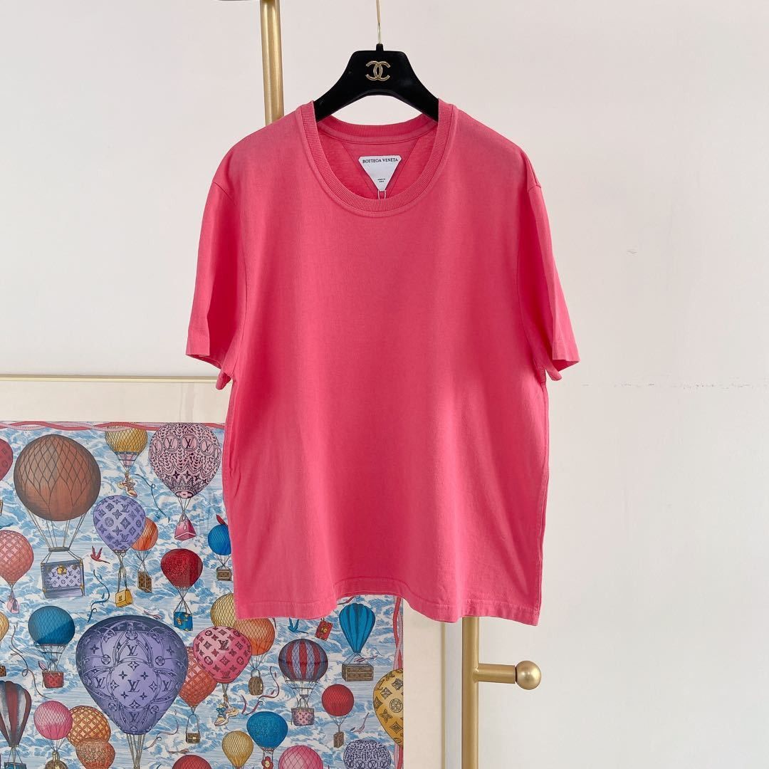 Bottega Veneta Bottega Veneta Embroidered Logo T-Shirt Pink XL Size US XL / EU 56 / 4 - 1 Thumbnail