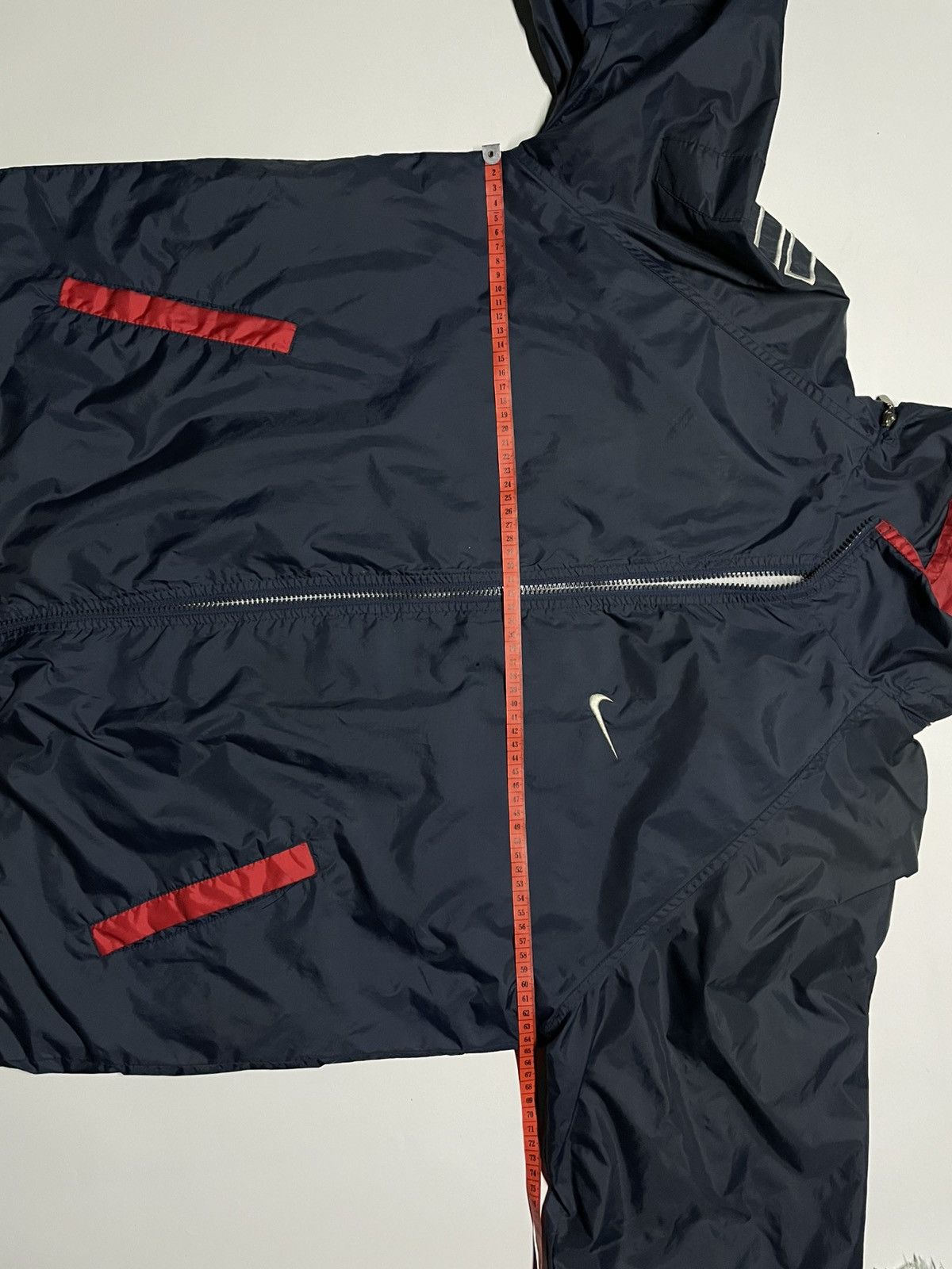 Nike × Vintage Nike Premier Just Do it Hidden Hooded Lightweight Navy Size US M / EU 48-50 / 2 - 11 Thumbnail