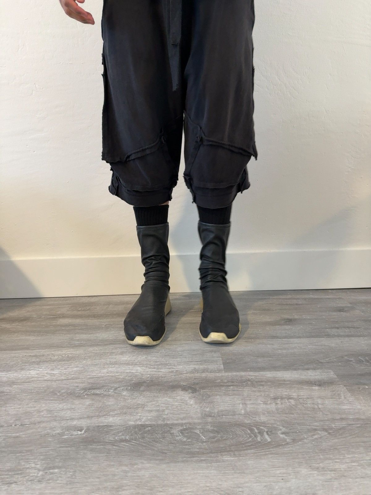 Rick Owens RICK OWENS + ADIDAS SS2017 LEATHER SOCK BOOT EU44 Size US 10.5 / EU 43-44 - 2 Thumbnail