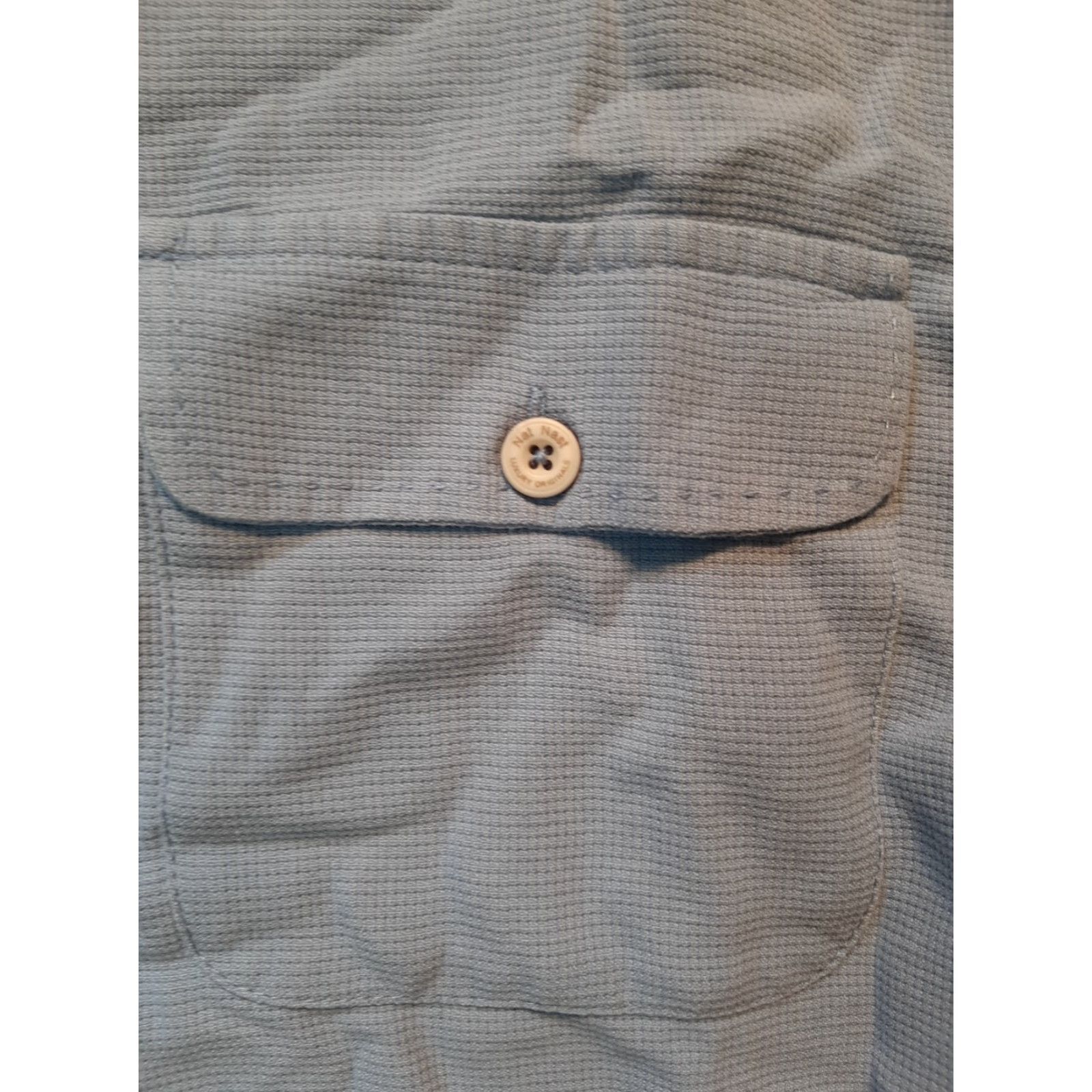 Nat Nast Nat Nast originals Mens long sleeve Button Down Shirt Blue Large L Silk / Cotton Size US L / EU 52-54 / 3 - 2 Thumbnail