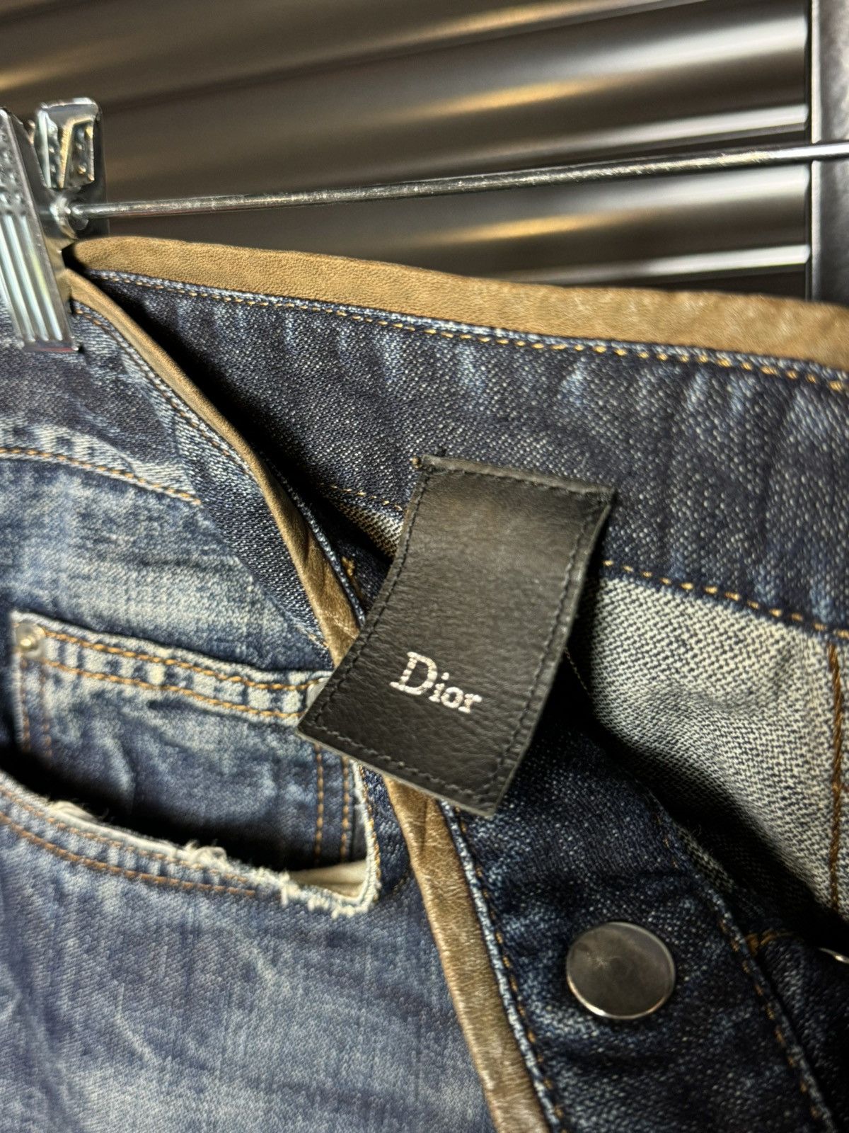 パンツ 2008 Dior homme \"Under my car\" [31] Dior Homme Under My Car 2008 Blue Washed Jeans - 31
