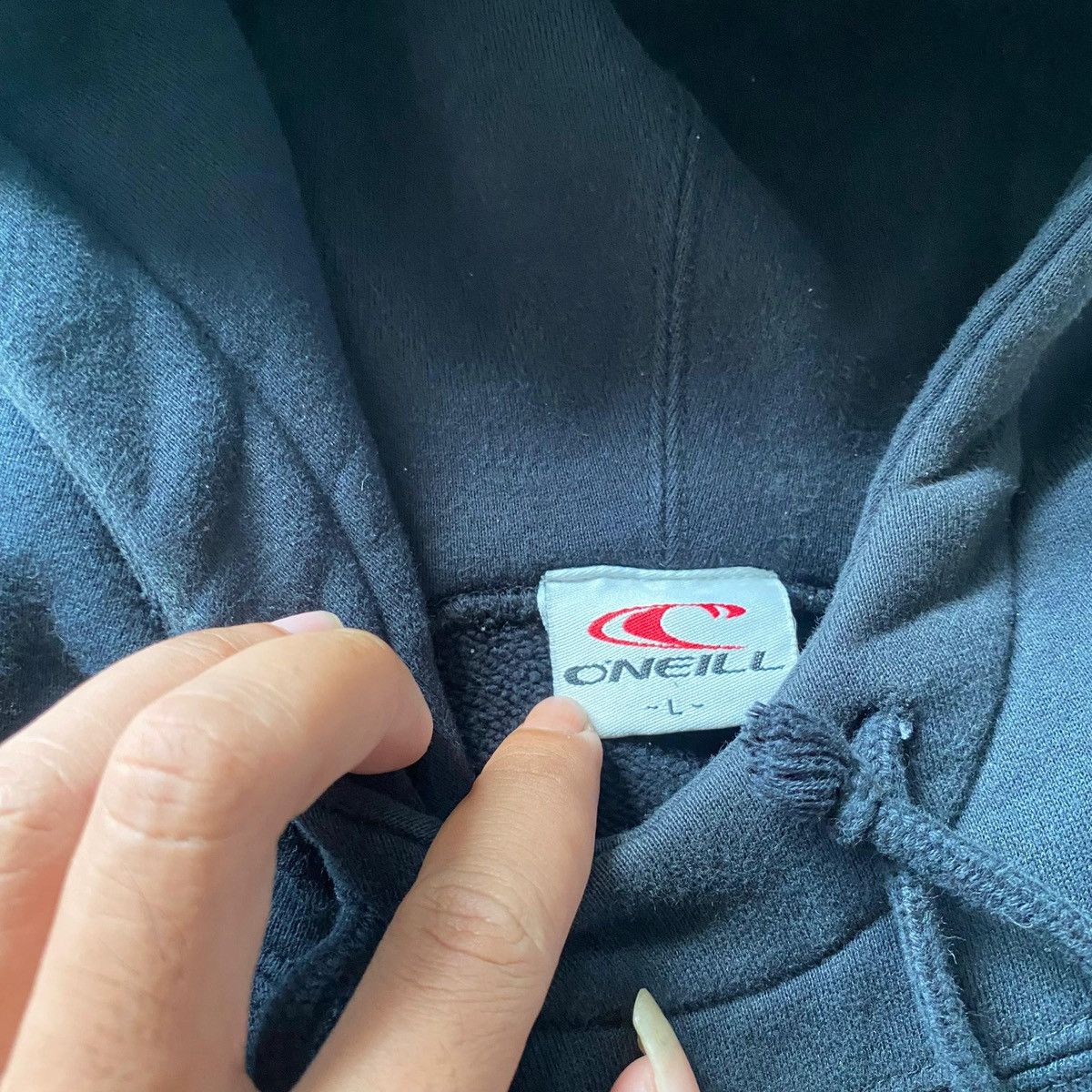 O'Neill 2000s - O'neill Spellout Logo Pullover Black Hoodie Size US L / EU 52-54 / 3 - 6 Thumbnail