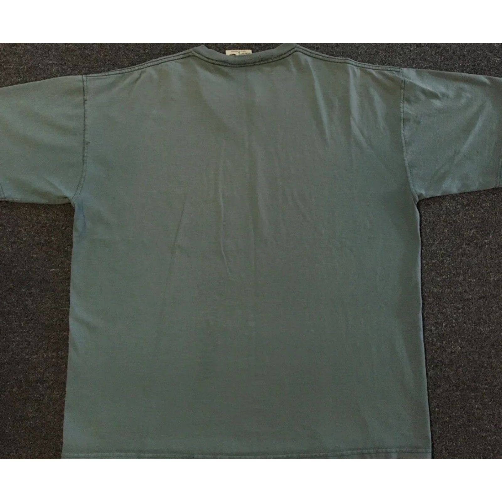Russell Athletic VINTAGE Russell Athletic Shirt XL Green 90s Distressed Track Grunge Biker Punk Skate Surf USA Modern Size US XL / EU 56 / 4 - 2 Thumbnail
