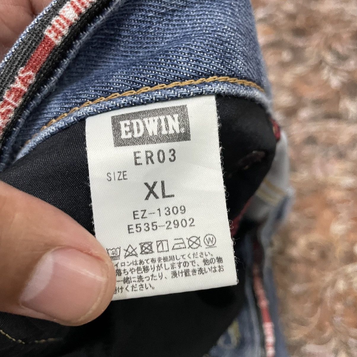 Edwin 🔥Vintage Edwin Jersey Washed Slim Fit Distress Denim Jeans Size US 36 / EU 52 - 13 Thumbnail