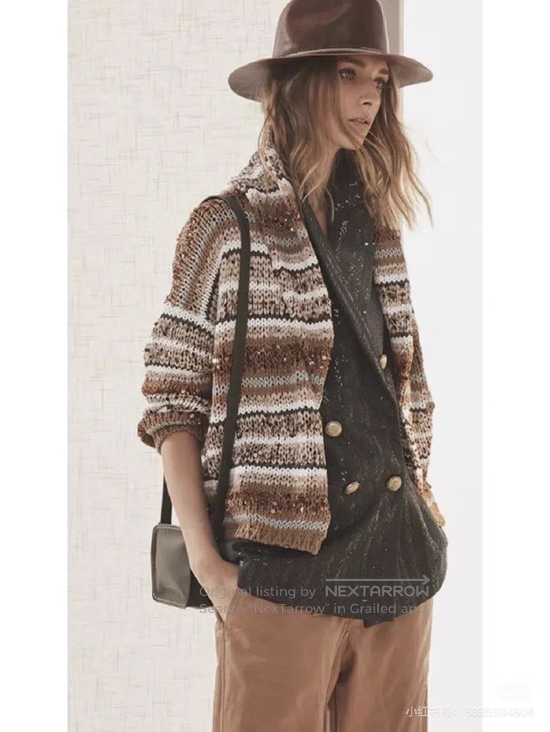 Brunello Cucinelli Brunello Cucinelli Glitter Cardigan Jacket Size XS / US 0-2 / IT 36-38 - 8 Thumbnail