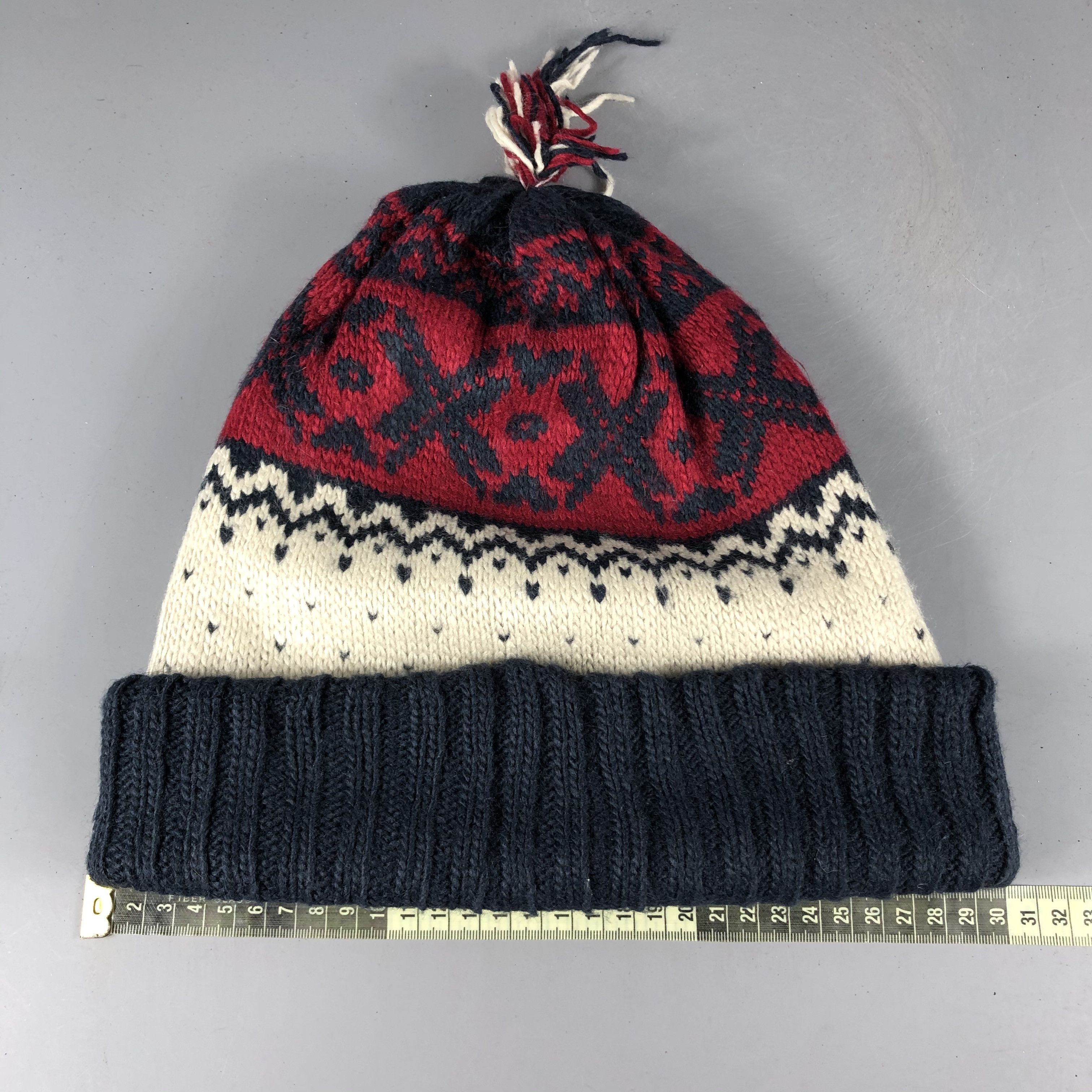 Japanese Brand × Vintage Milsa Fair Isle Beanie Snow Hat Snow Cap -D1065 Size ONE SIZE - 4 Thumbnail