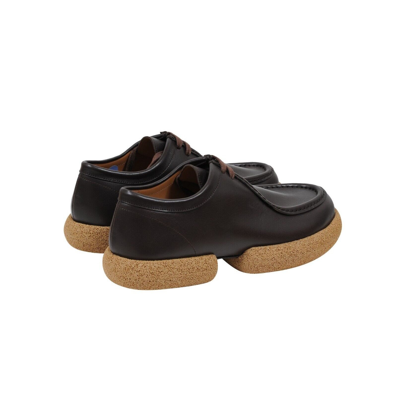 Dries Van Noten Brown Leather Chunky Cork Sole Platform Derby - 01854 Size US 11.5 / EU 44-45 - 9 Thumbnail