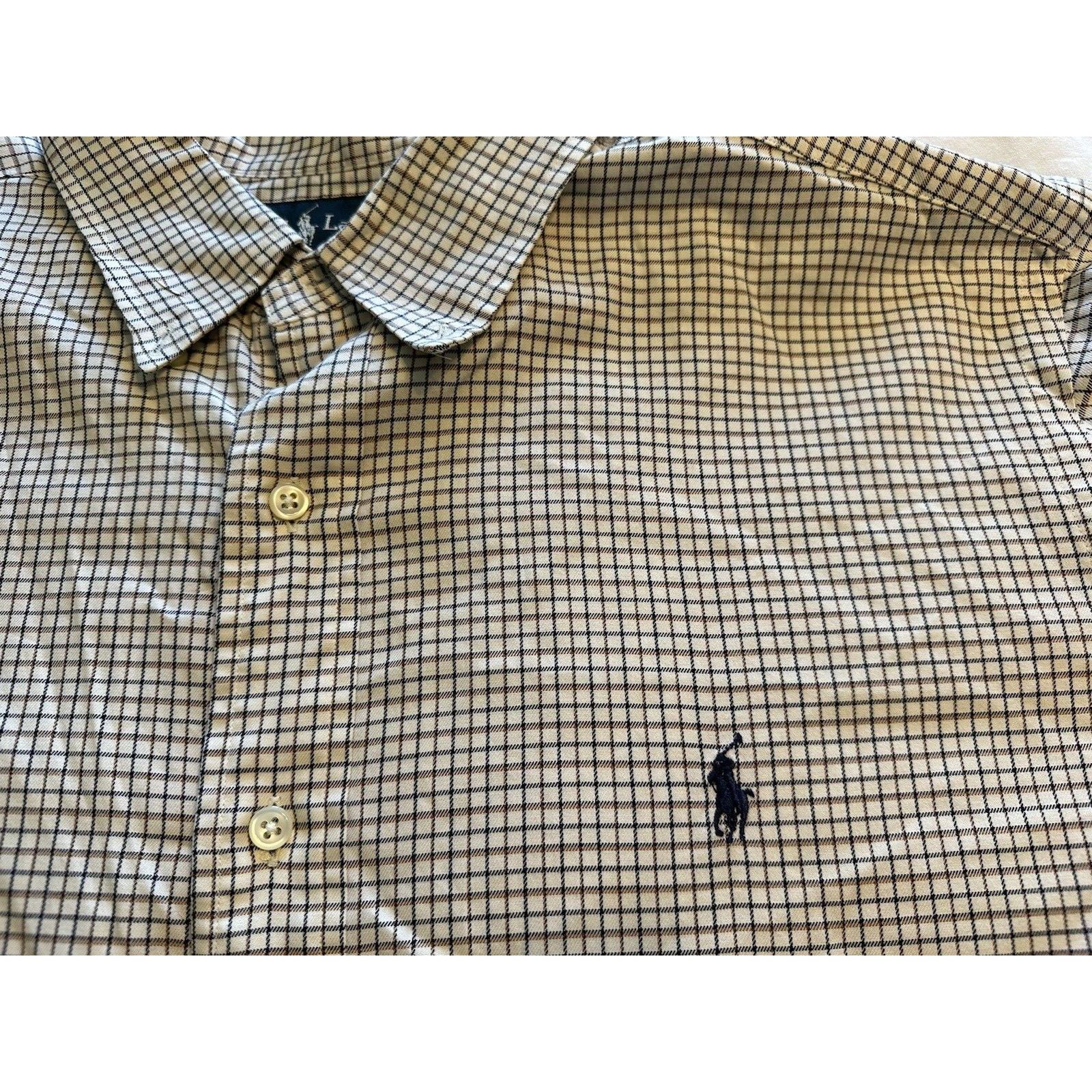 Lauren Ralph Lauren Ralph Lauren Classic Navy/Brown/White Check XXL Button Shirt Size US XXL / EU 58 / 5 - 3 Thumbnail