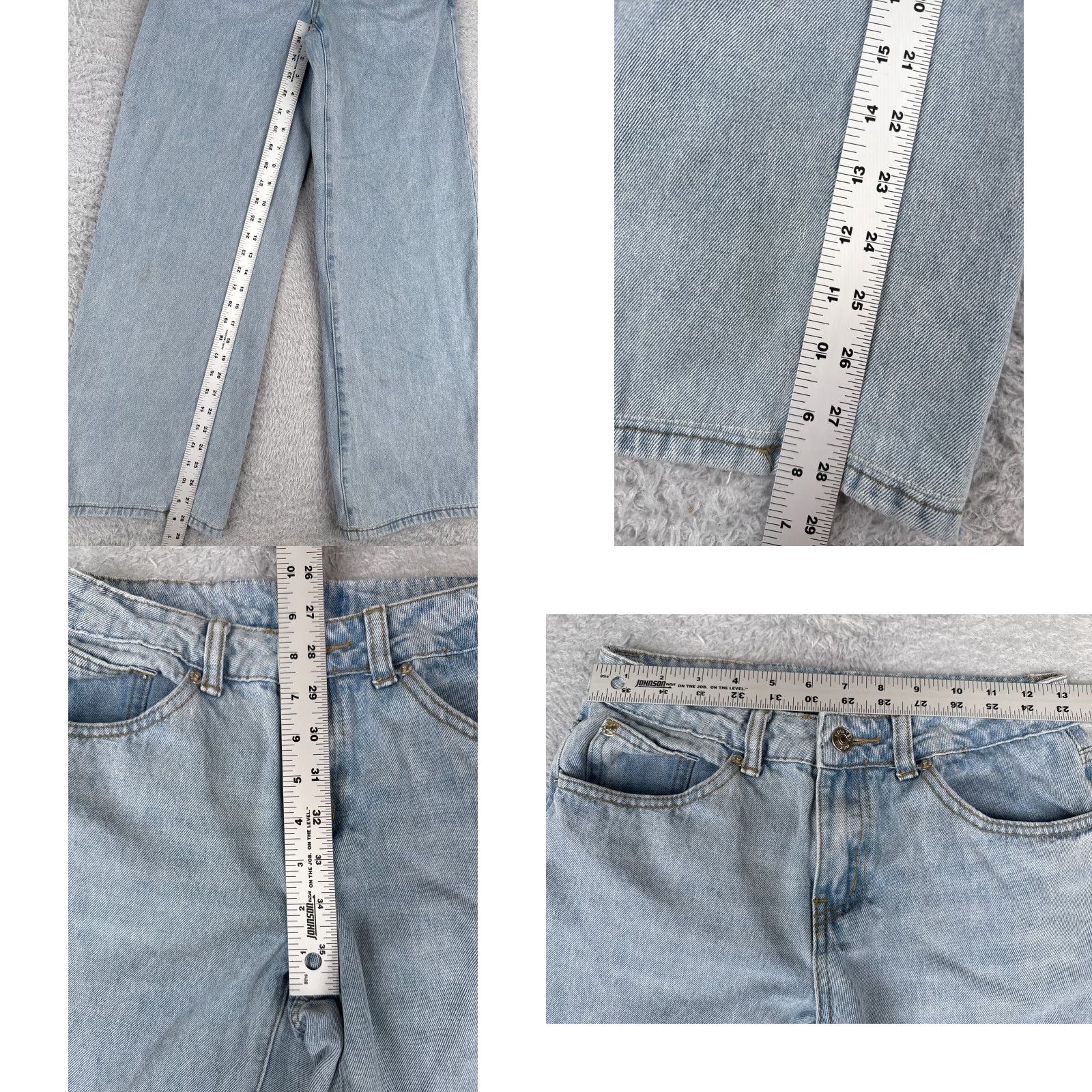 Vintage Vintage Edikted Women’s Wide Leg Jeans 26 Blue Denim High Rise Cotton Blend, 29 Inch Inseam Size 26" / US 2 / IT 38 - 8 Thumbnail